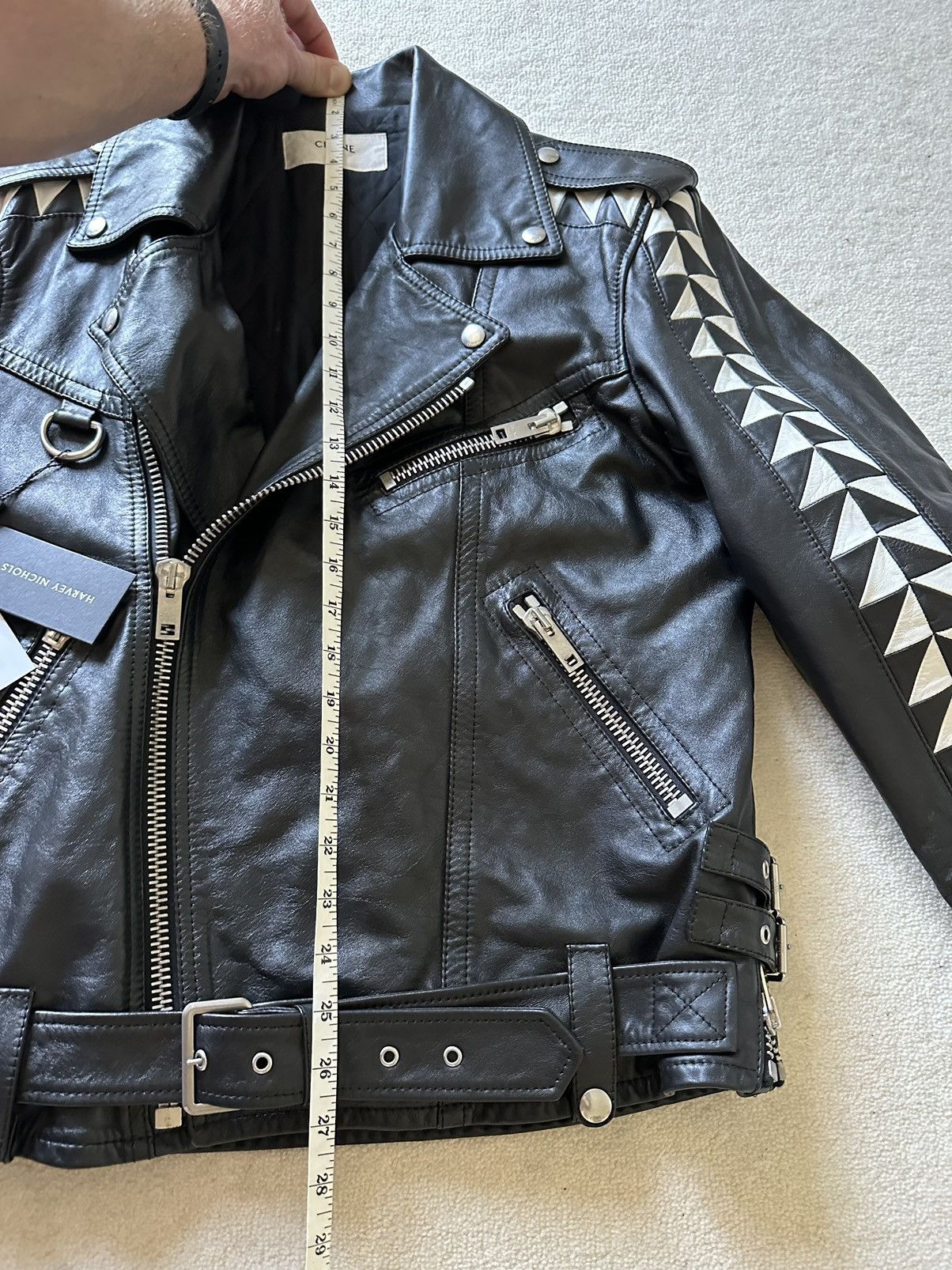 Celine SS22 $6500🤑 Celine biker D Ring leather jacket checkerboard Size US S / EU 44-46 / 1 - 9 Thumbnail