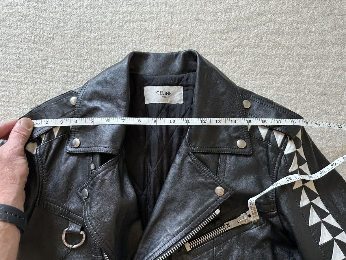 Celine SS22 $6500🤑 Celine biker D Ring leather jacket checkerboard Size US S / EU 44-46 / 1 - 8 Thumbnail
