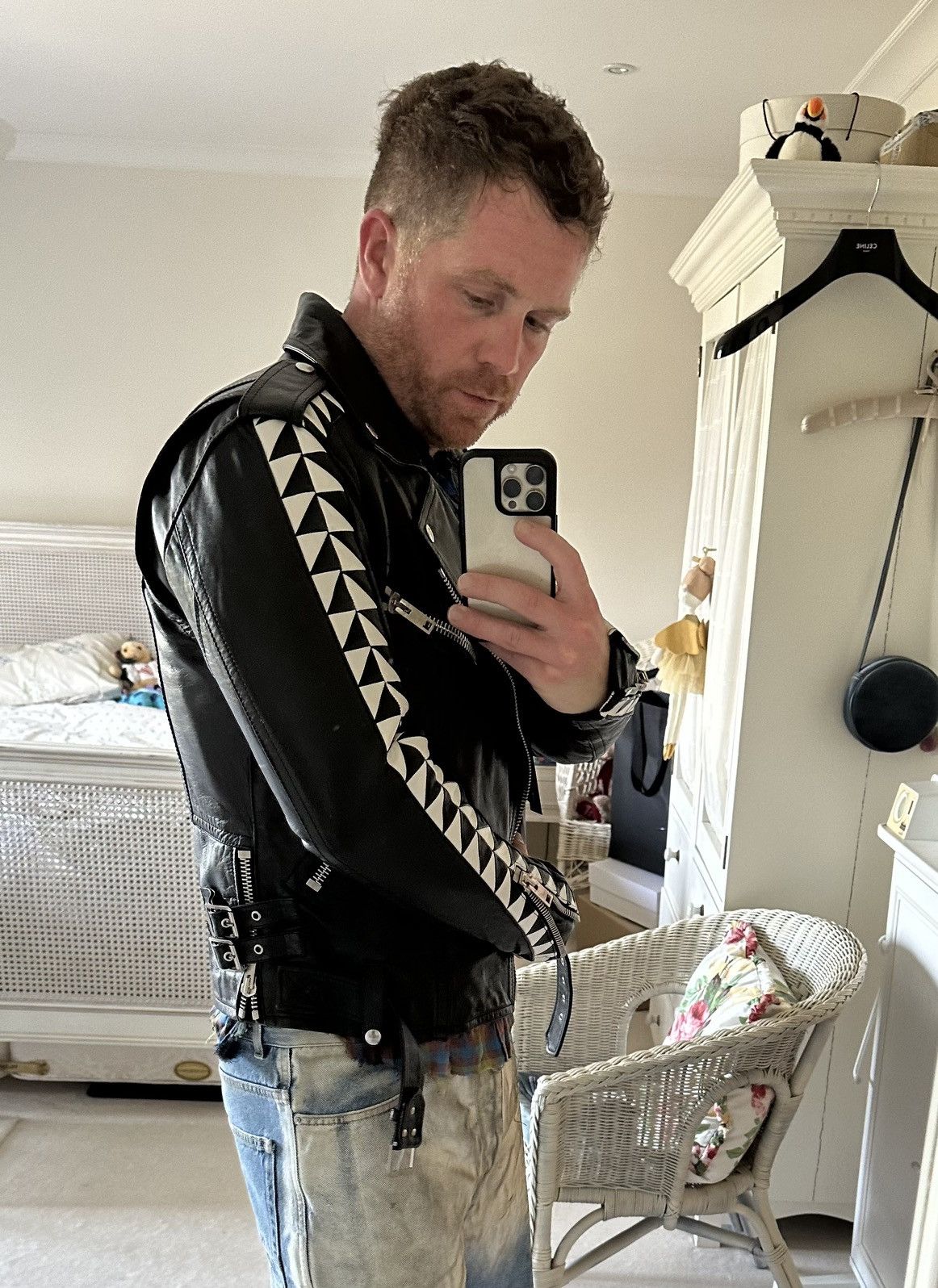 Celine SS22 $6500🤑 Celine biker D Ring leather jacket checkerboard Size US S / EU 44-46 / 1 - 5 Thumbnail
