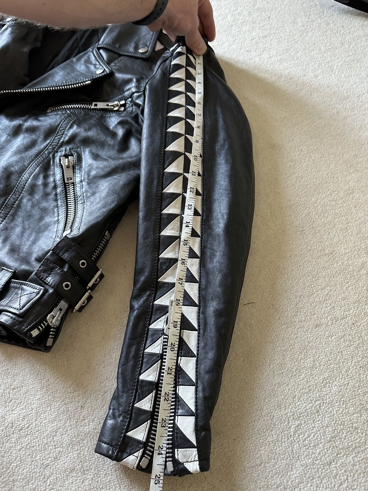Celine SS22 $6500🤑 Celine biker D Ring leather jacket checkerboard Size US S / EU 44-46 / 1 - 10 Thumbnail