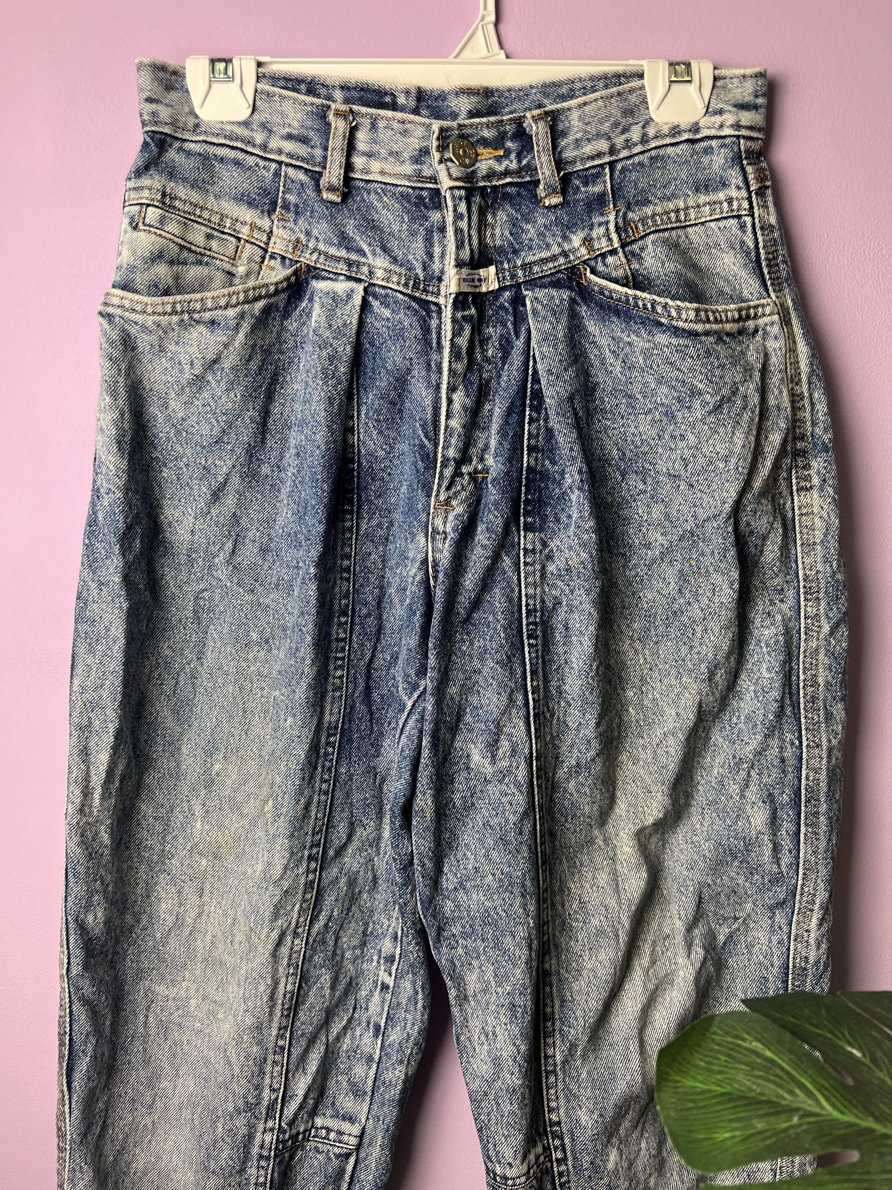 Japanese Brand 🔥Vintage Blue Way Acid Wash Distressed Denim Size US 29 - 5 Thumbnail