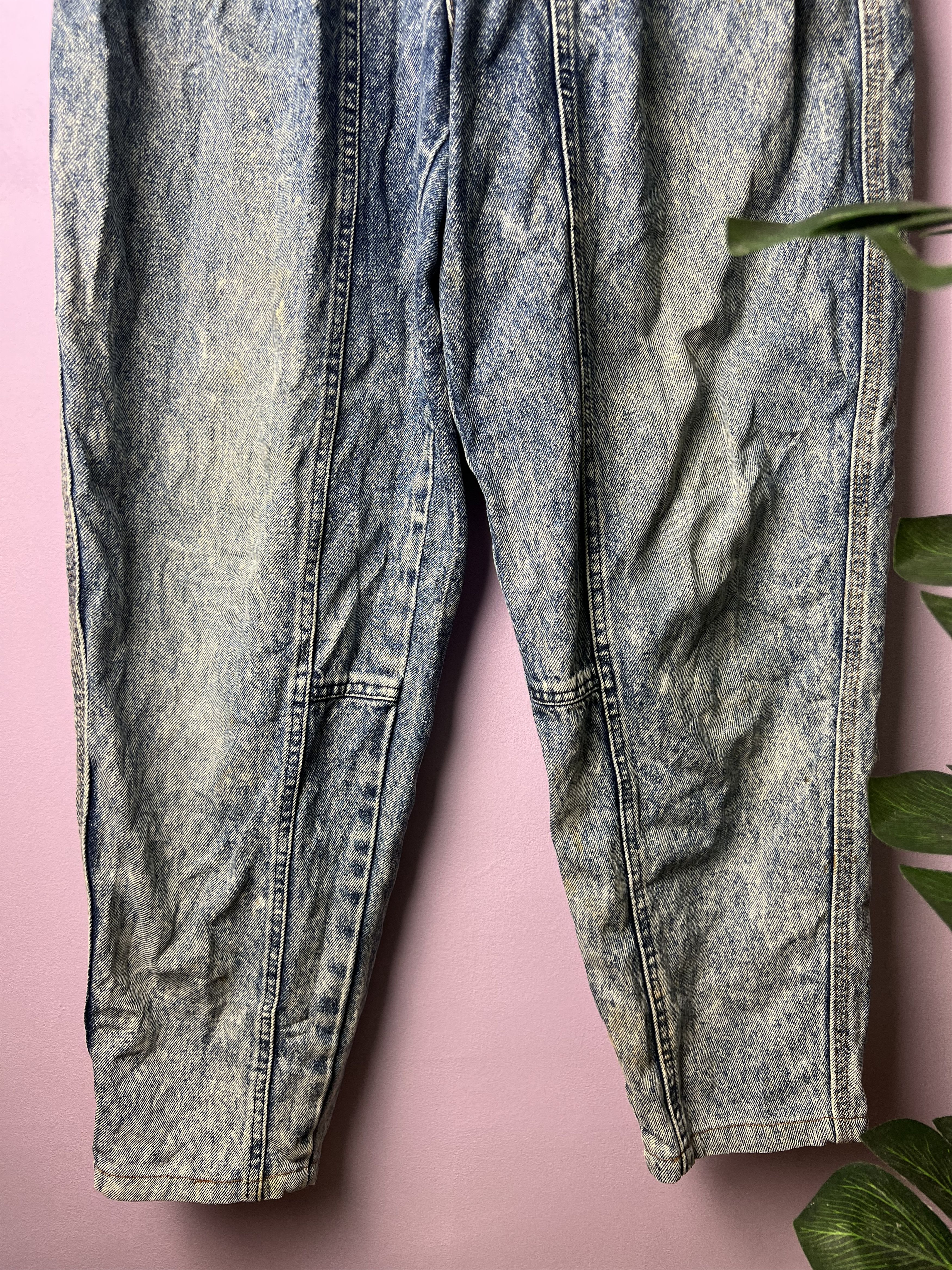 Japanese Brand 🔥Vintage Blue Way Acid Wash Distressed Denim Size US 29 - 4 Thumbnail