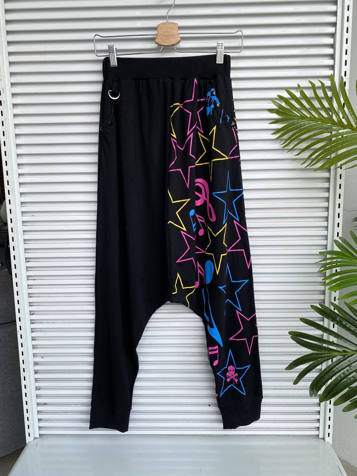 Japanese Brand Vintage Super Lover Skull Punk Sweatpants Size US 26 / EU 42 - 2 Thumbnail