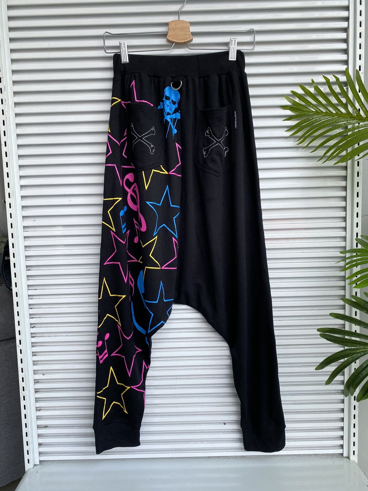 image of If Six Was Nine x Le Grande Bleu L G B Vintage Super Lover Skull Punk Sweatpants in Black (Size 26)
