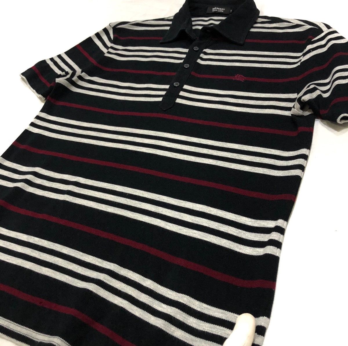 Burberry Burberry Black Label Stripe knit polo shirt Size US M / EU 48-50 / 2 - 10 Thumbnail