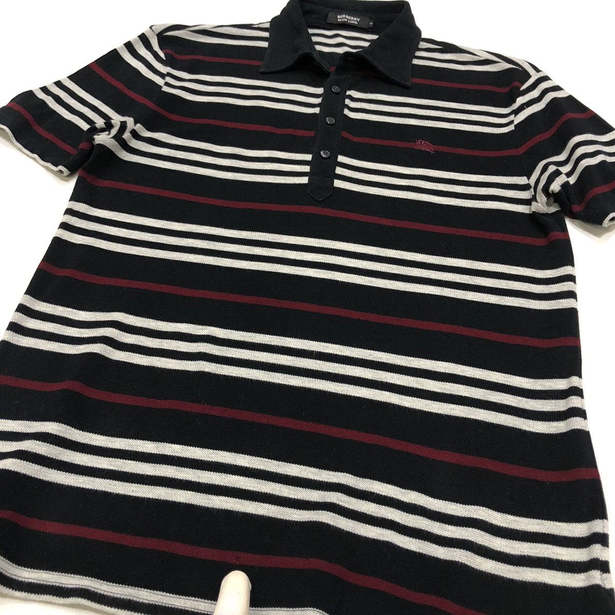 Burberry Burberry Black Label Stripe knit polo shirt Size US M / EU 48-50 / 2 - 8 Thumbnail