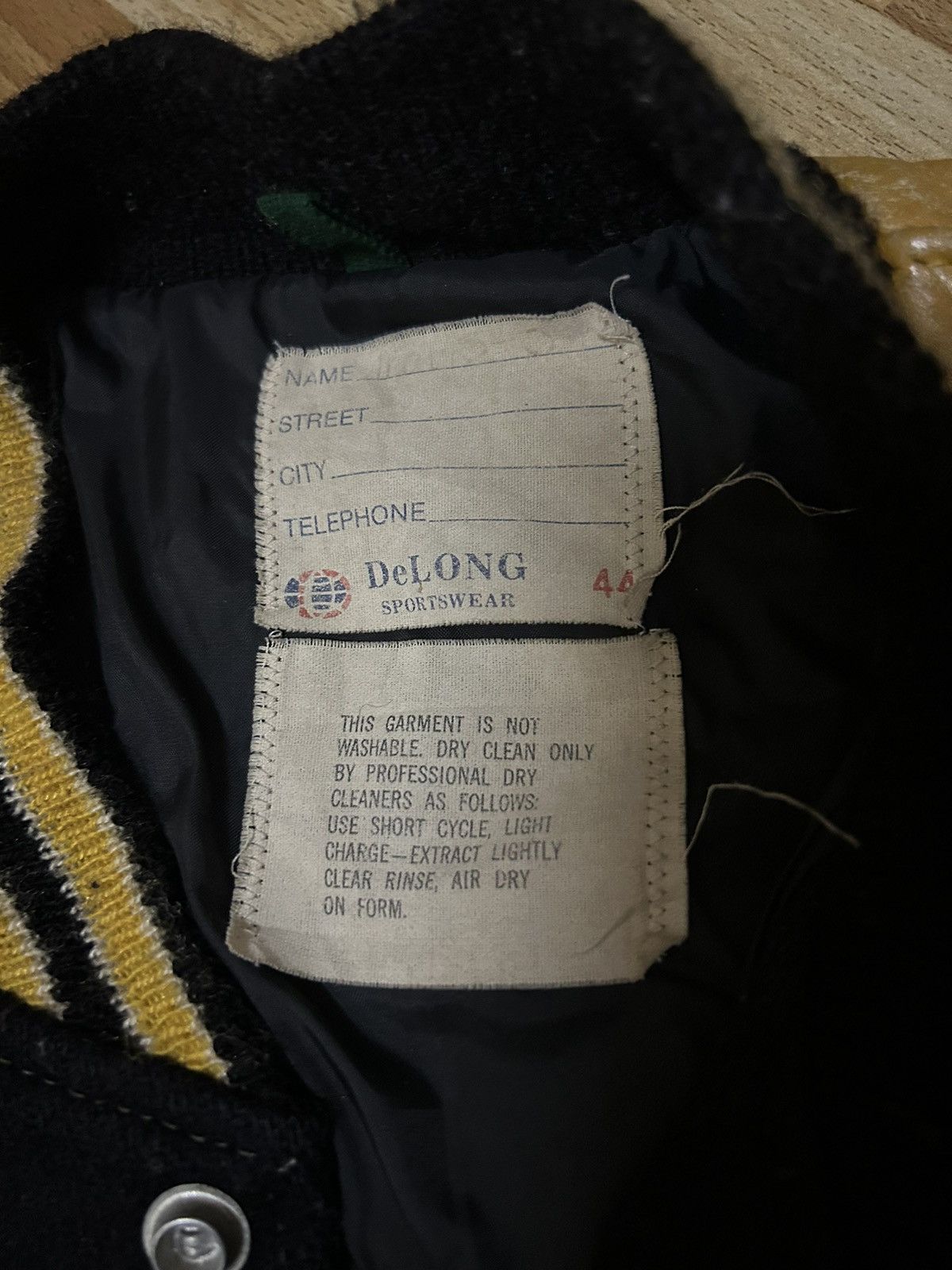 Delong 70S DELONG SPORTSWEAR VARSITY “TRAVIS”🔥 Size US XL / EU 56 / 4 - 14 Thumbnail