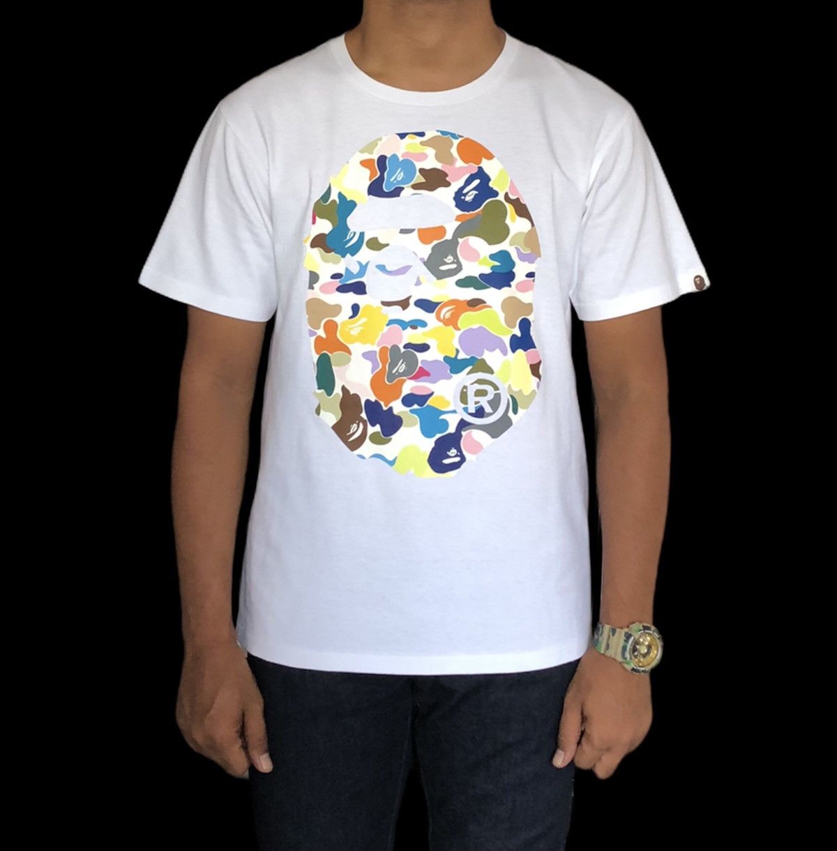 Bape Multi Camo Big Ape Head Tee Size US M / EU 48-50 / 2 - 2 Thumbnail