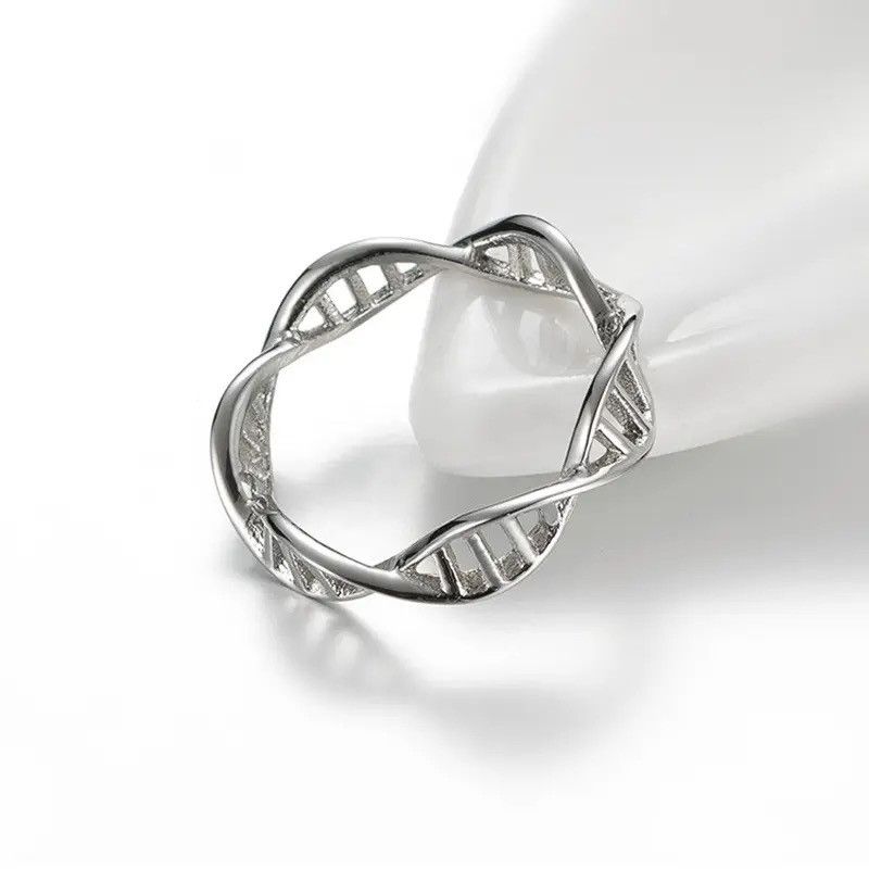 Jewelry DNA Double Helix Ring Size ONE SIZE - 2 Thumbnail