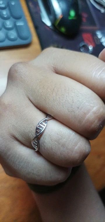 Jewelry DNA Double Helix Ring Size ONE SIZE - 3 Thumbnail