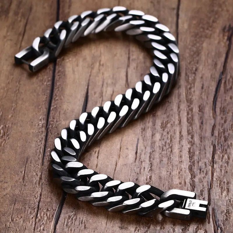 Jewelry 8MM Wide Chain Bracelet Size ONE SIZE - 2 Thumbnail