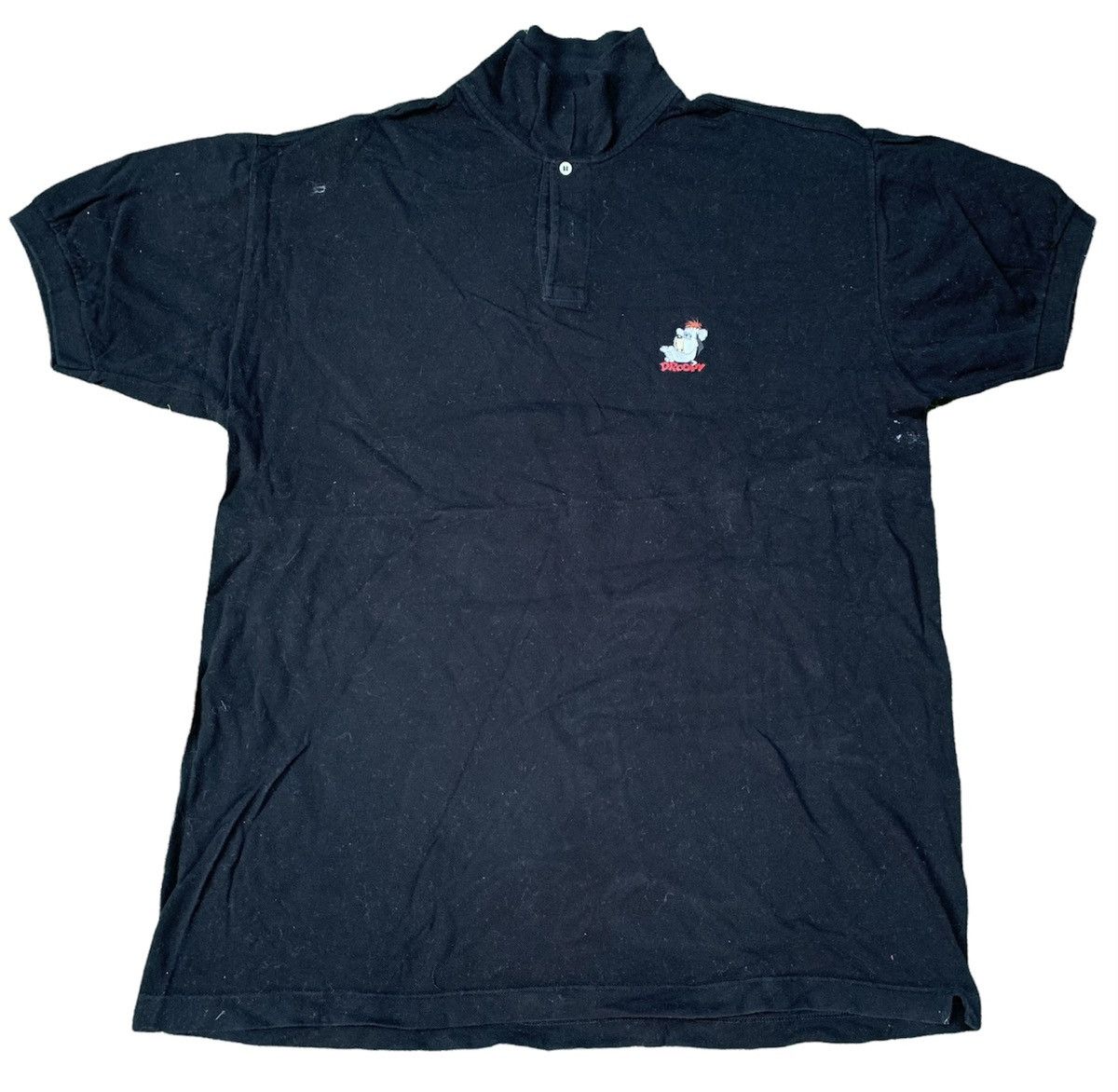 image of Art x Italian Designers Jc De Castelbajac Sports Polo Tee in Black, Men's (Size XL)