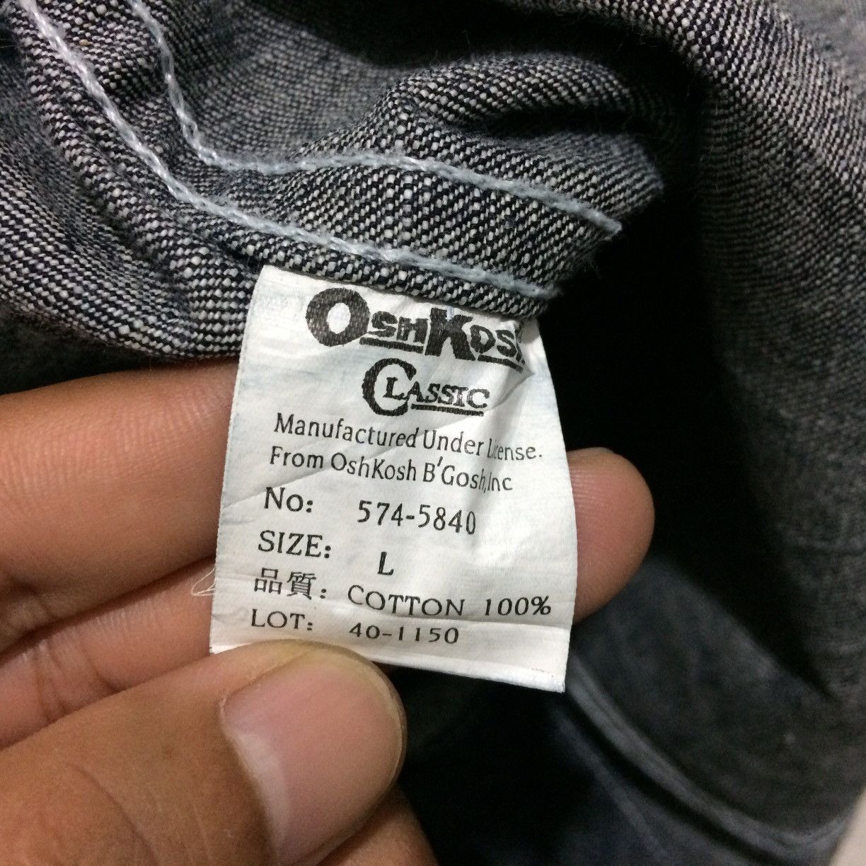 Oshkosh × Vintage VINTAGE OSHKOSH DENIM USA JACKET WORKWEAR Size US L / EU 52-54 / 3 - 6 Thumbnail