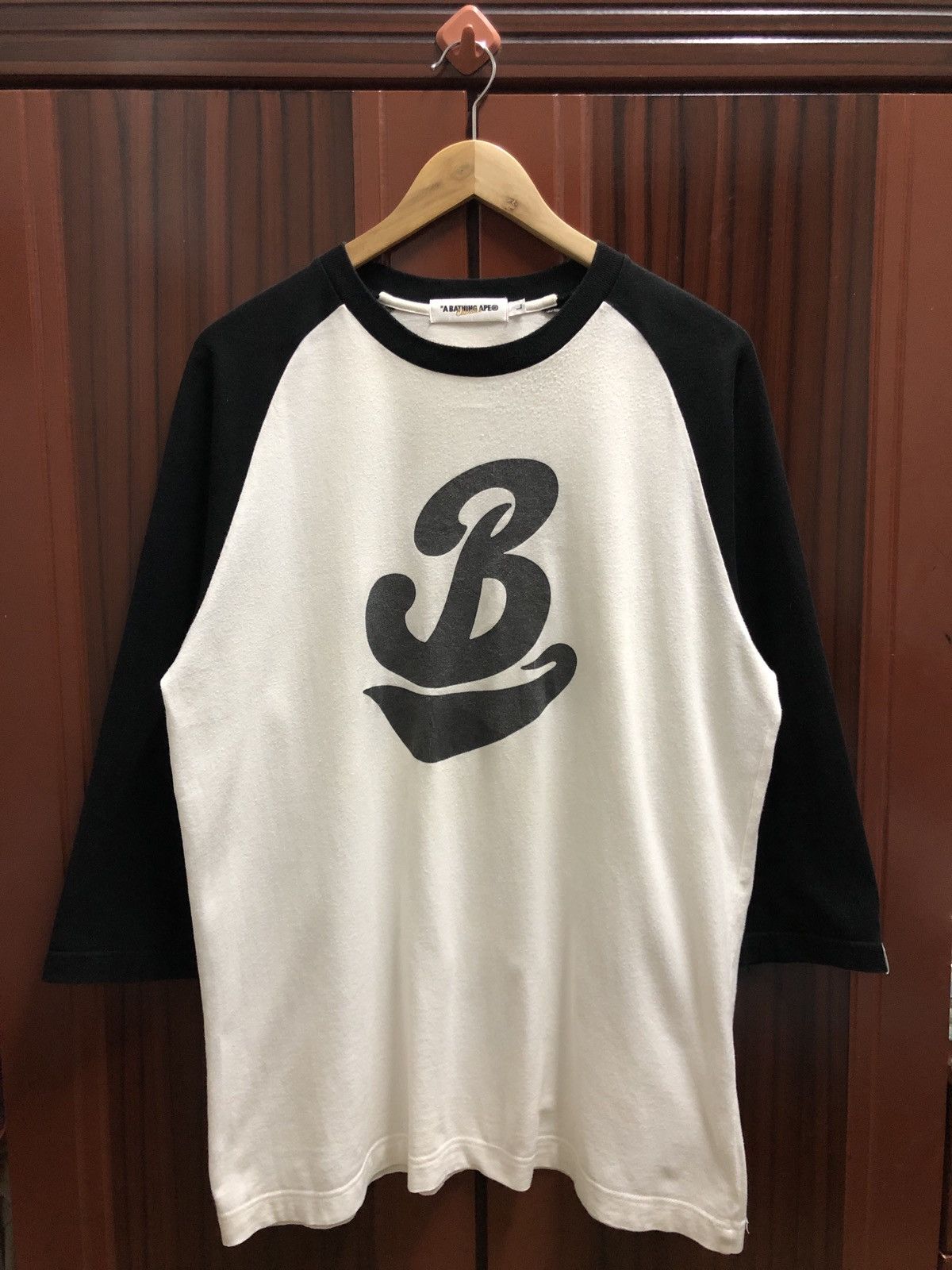 A BATHING APE BAPE B Logo 3 Quarter Tee
