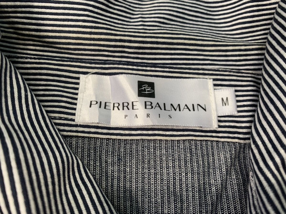 Pierre Balmain Vintage Pierre Balmain Classic Striped Polo Tee Size US M / EU 48-50 / 2 - 2 Thumbnail