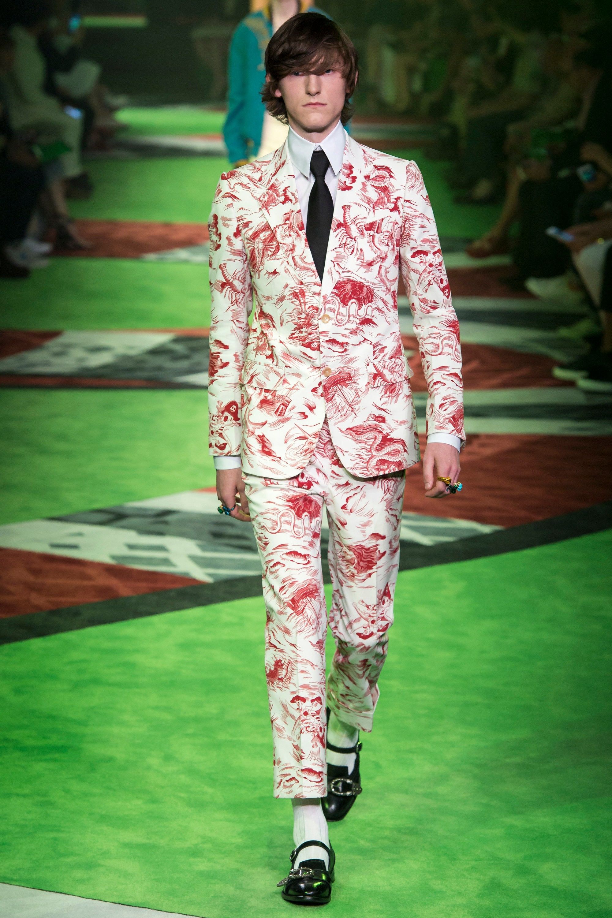 Gucci SS17 RUNWAY GUCCI SEA STORM PRINT PANTS Size 44R - 1 Thumbnail