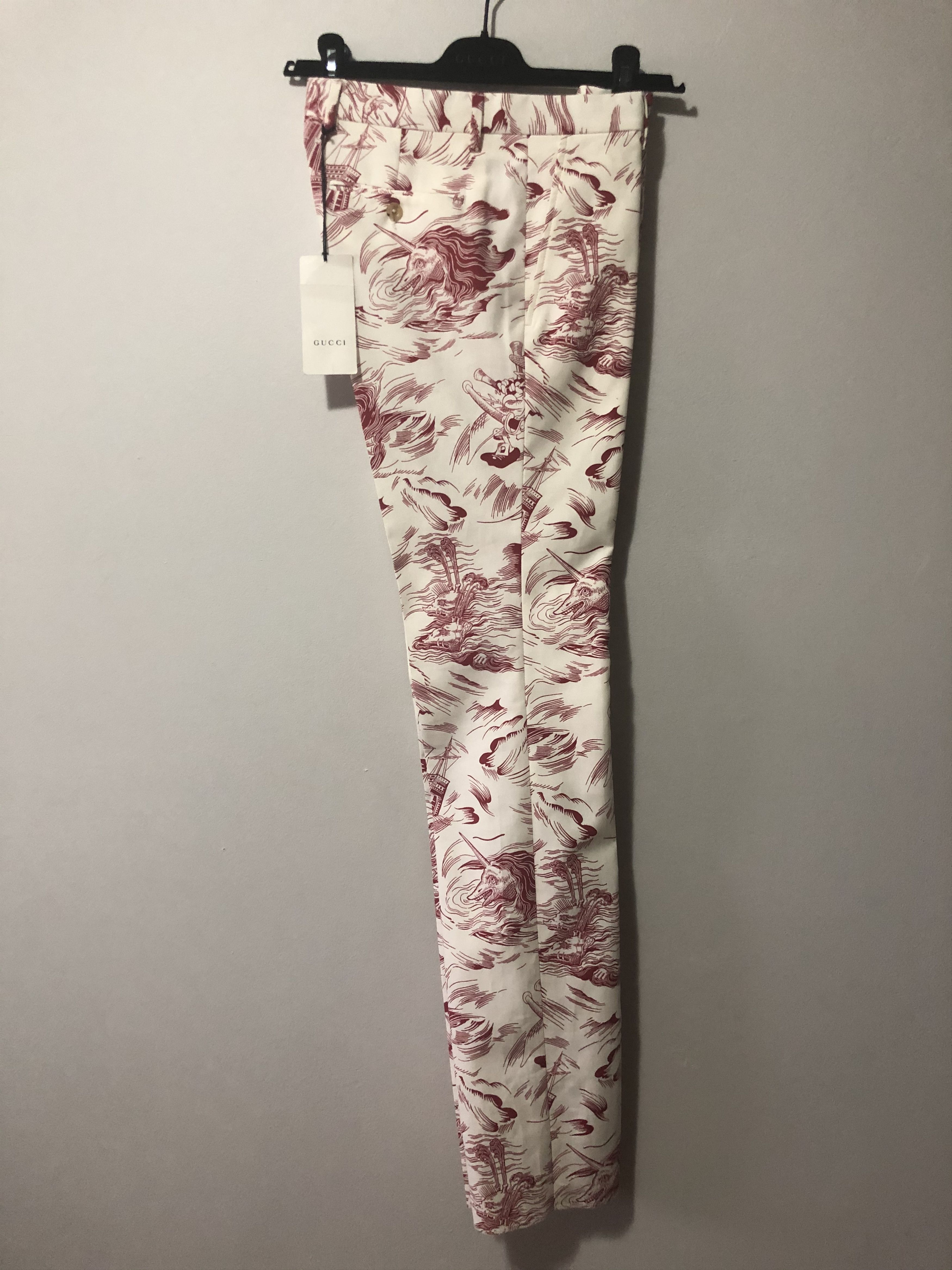 Gucci SS17 RUNWAY GUCCI SEA STORM PRINT PANTS Size 44R - 2 Thumbnail