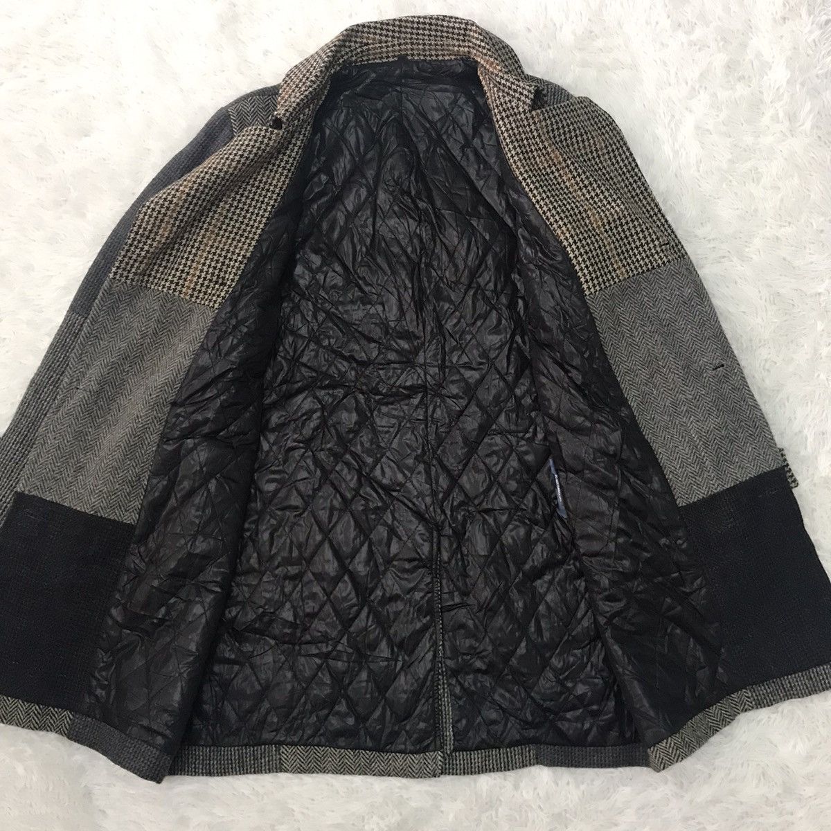 Harris Tweed Vtg Merci Marche Harris Tweed Nice Patches 100% Wool Jacket Size US L / EU 52-54 / 3 - 13 Thumbnail