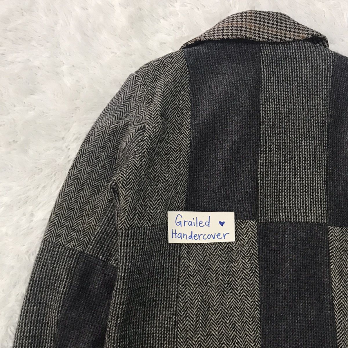 Harris Tweed Vtg Merci Marche Harris Tweed Nice Patches 100% Wool Jacket Size US L / EU 52-54 / 3 - 11 Thumbnail