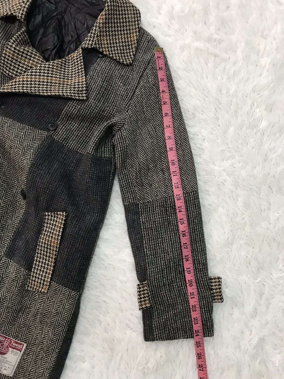 Harris Tweed Vtg Merci Marche Harris Tweed Nice Patches 100% Wool Jacket Size US L / EU 52-54 / 3 - 20 Thumbnail