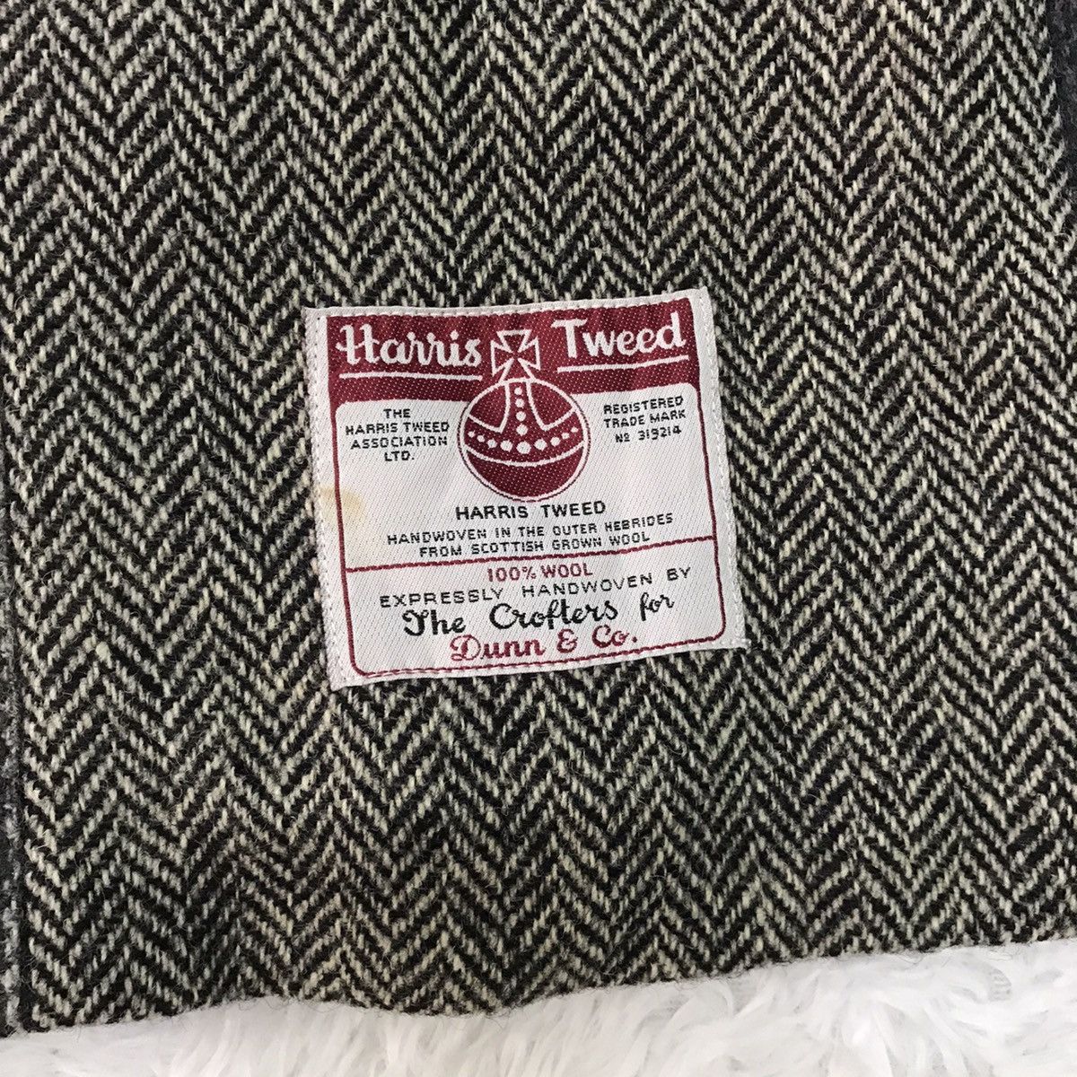 Harris Tweed Vtg Merci Marche Harris Tweed Nice Patches 100% Wool Jacket Size US L / EU 52-54 / 3 - 7 Thumbnail