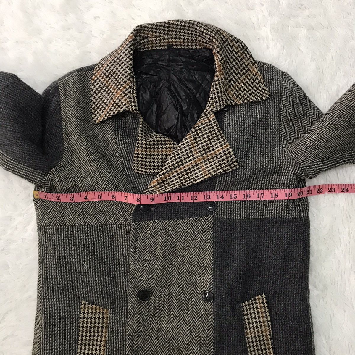 Harris Tweed Vtg Merci Marche Harris Tweed Nice Patches 100% Wool Jacket Size US L / EU 52-54 / 3 - 17 Thumbnail