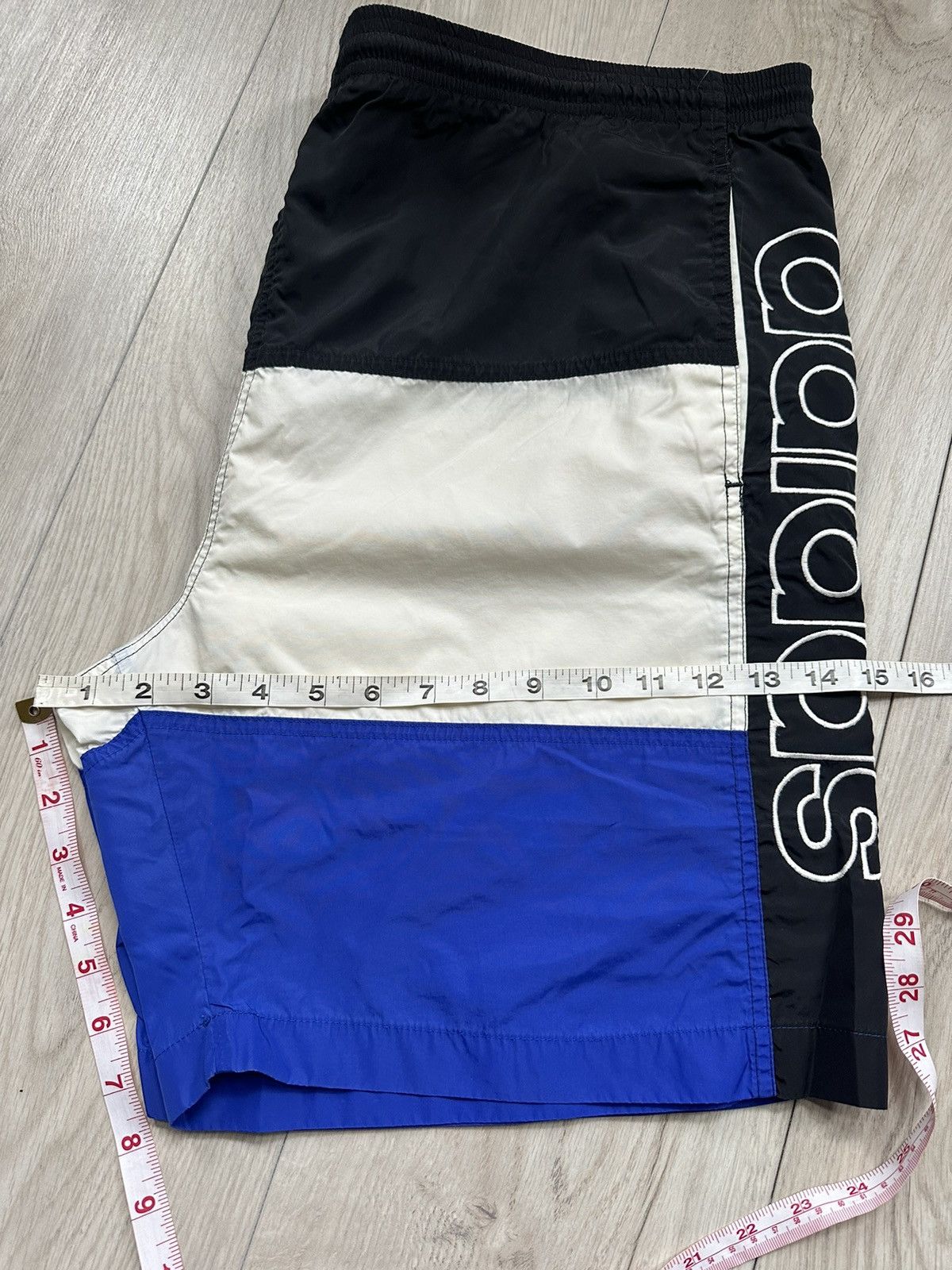 Adidas × Vintage 90s Adidas spell out big logo Summer Swim Shorts Size US 38 / EU 54 - 9 Thumbnail