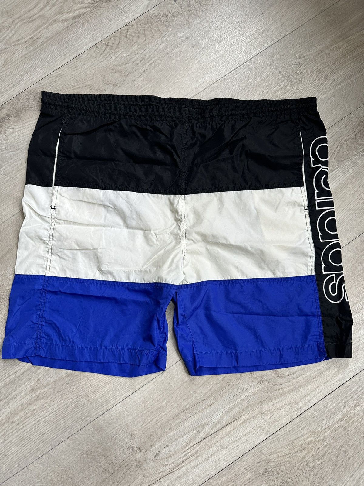 Adidas × Vintage 90s Adidas spell out big logo Summer Swim Shorts Size US 38 / EU 54 - 3 Thumbnail