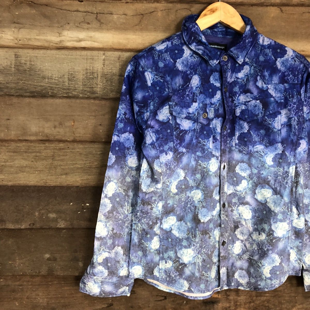 semanticdesign Semantic art 2 tone Blue Long Sleeve button ups #5599 Size US S / EU 44-46 / 1 - 7 Thumbnail