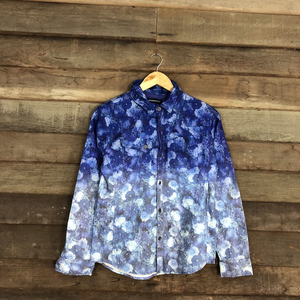 semanticdesign Semantic art 2 tone Blue Long Sleeve button ups #5599 Size US S / EU 44-46 / 1 - 3 Thumbnail