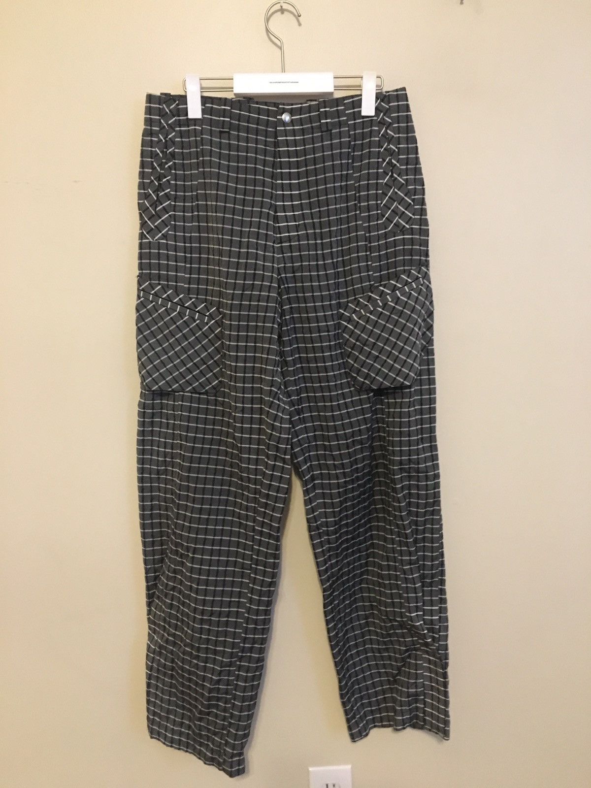 Kiko Kostadinov SS19 Runway wide-checked trousers Size US 30 / EU 46 - 2 Thumbnail