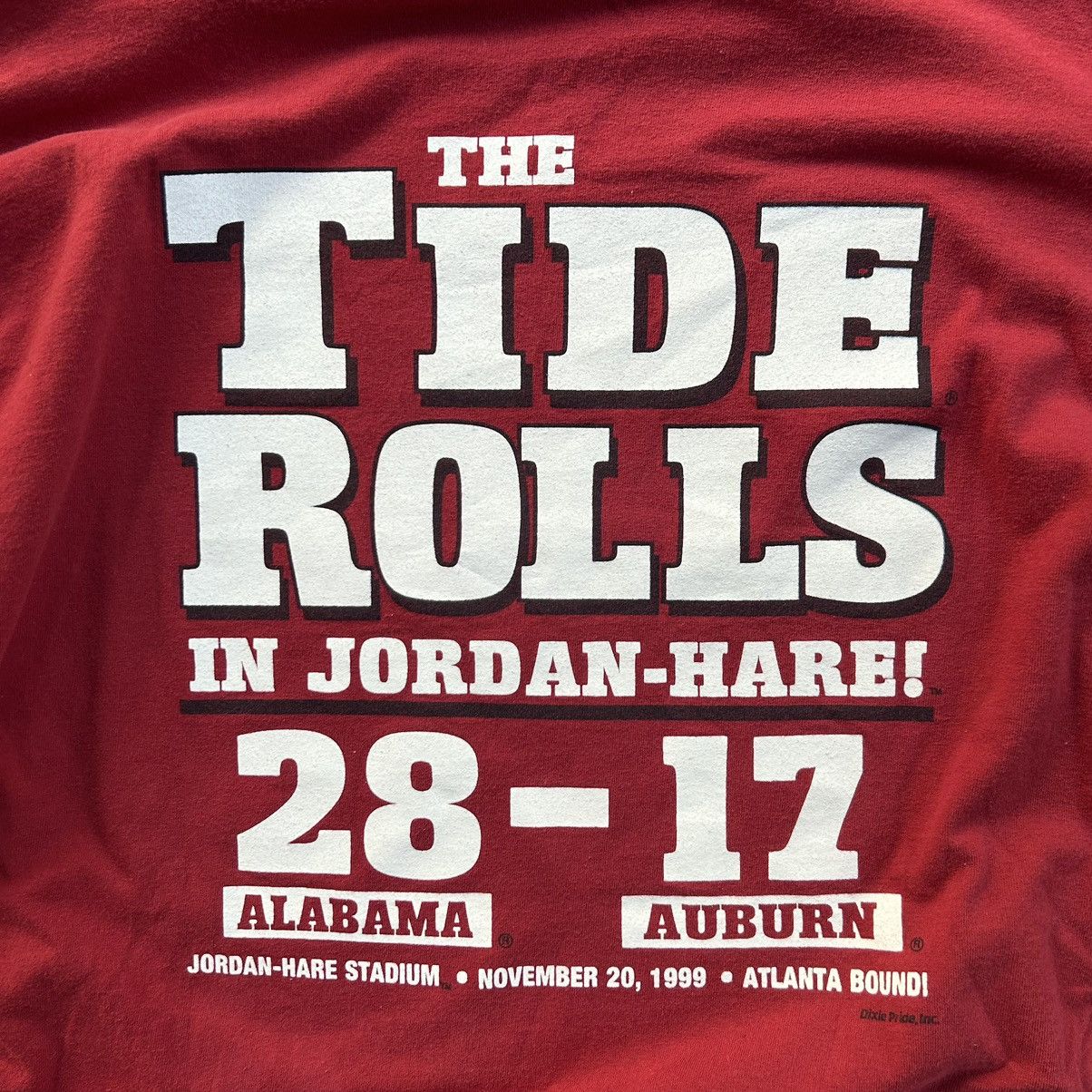 Vintage Vintage 1999 Alabama Crimson Tide Jordan Parody T Shirt Size US XL / EU 56 / 4 - 7 Thumbnail