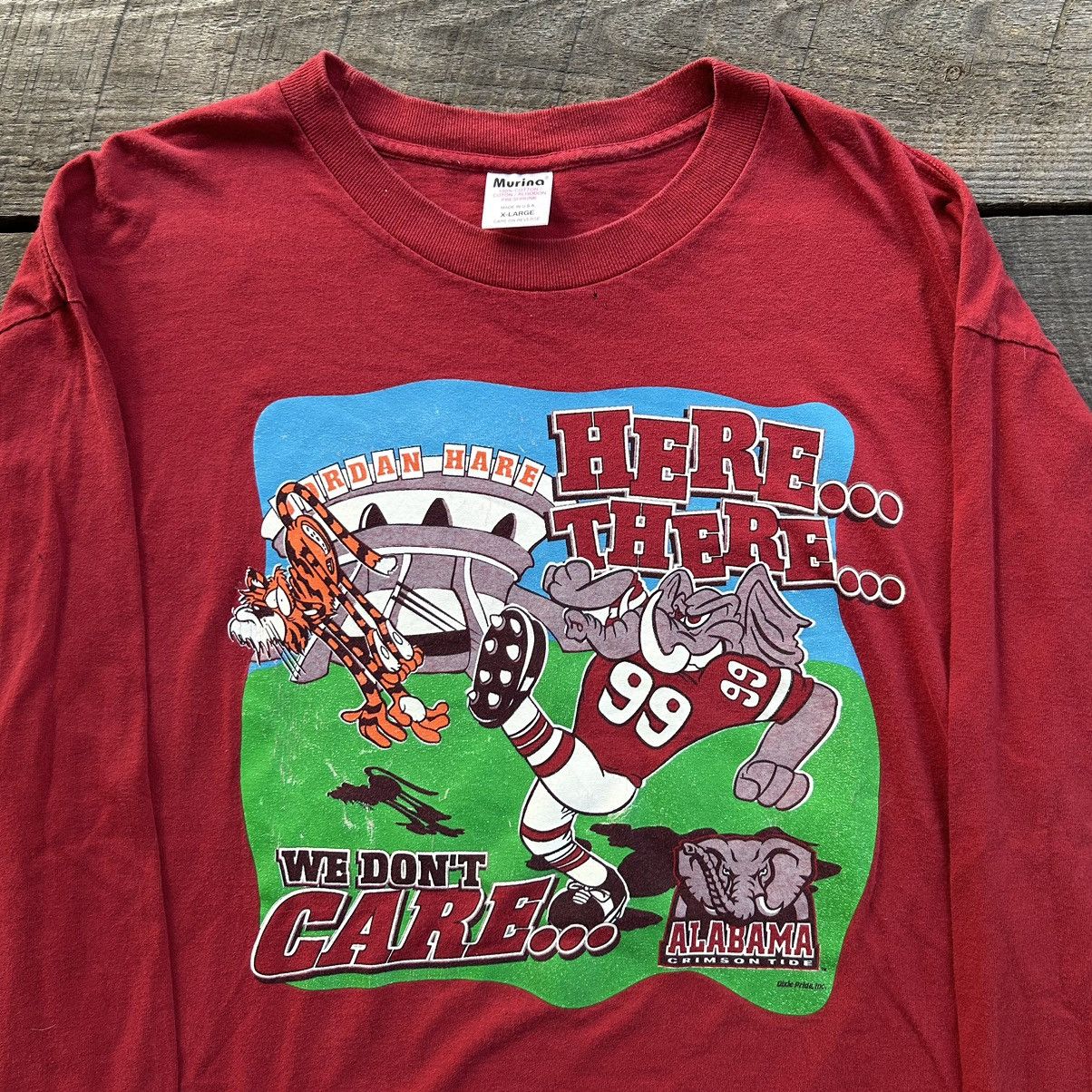 Vintage Vintage 1999 Alabama Crimson Tide Jordan Parody T Shirt Size US XL / EU 56 / 4 - 2 Thumbnail