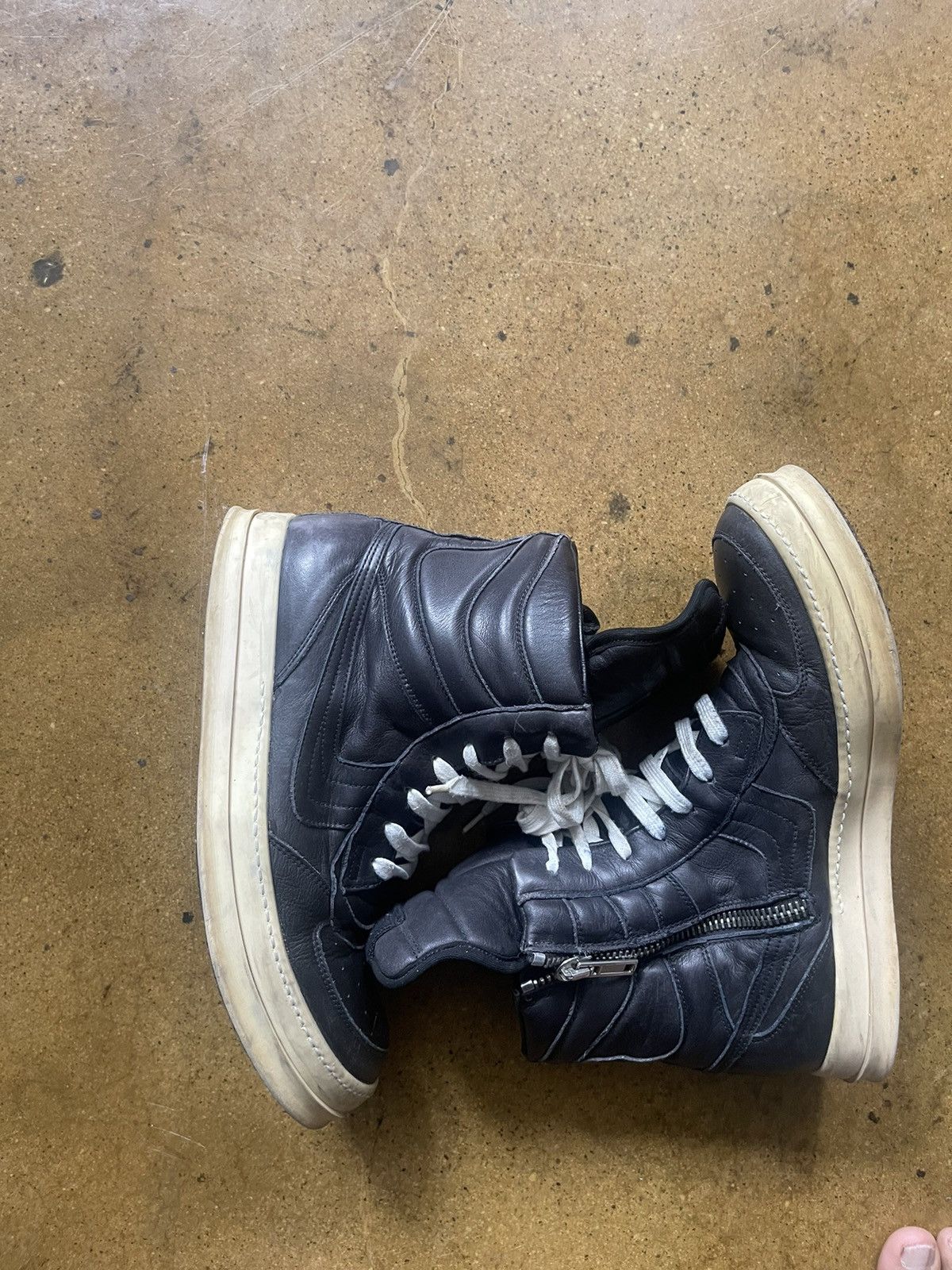 Rick Owens Rick Owens Dunks Black 44 (11) Size US 11 / EU 44 - 3 Thumbnail