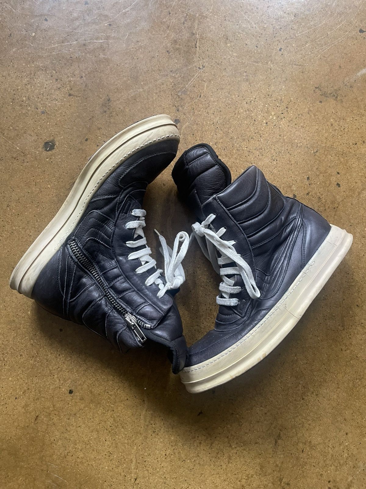 Rick Owens Rick Owens Dunks Black 44 (11) Size US 11 / EU 44 - 2 Thumbnail