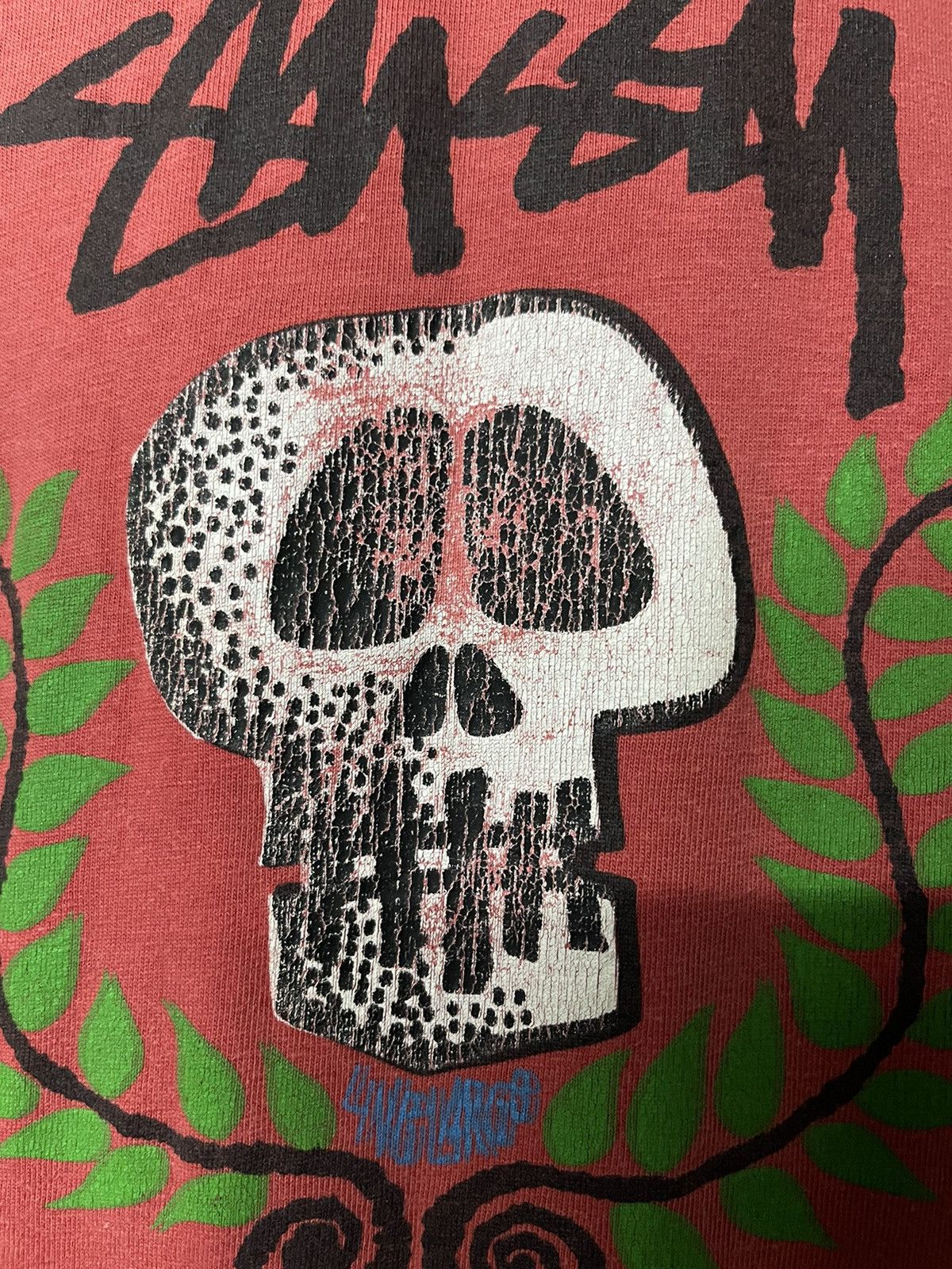 Stussy × Vintage Vintage Stussy World Tribe Skulls Skateboard Tees Size US L / EU 52-54 / 3 - 3 Thumbnail
