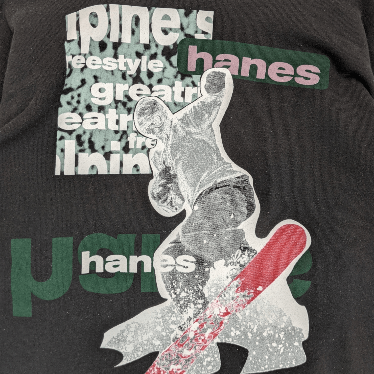 Hanes × Vintage Vintage 90's HANES Snowboard Jumper Sweatshirt Size US M / EU 48-50 / 2 - 5 Thumbnail