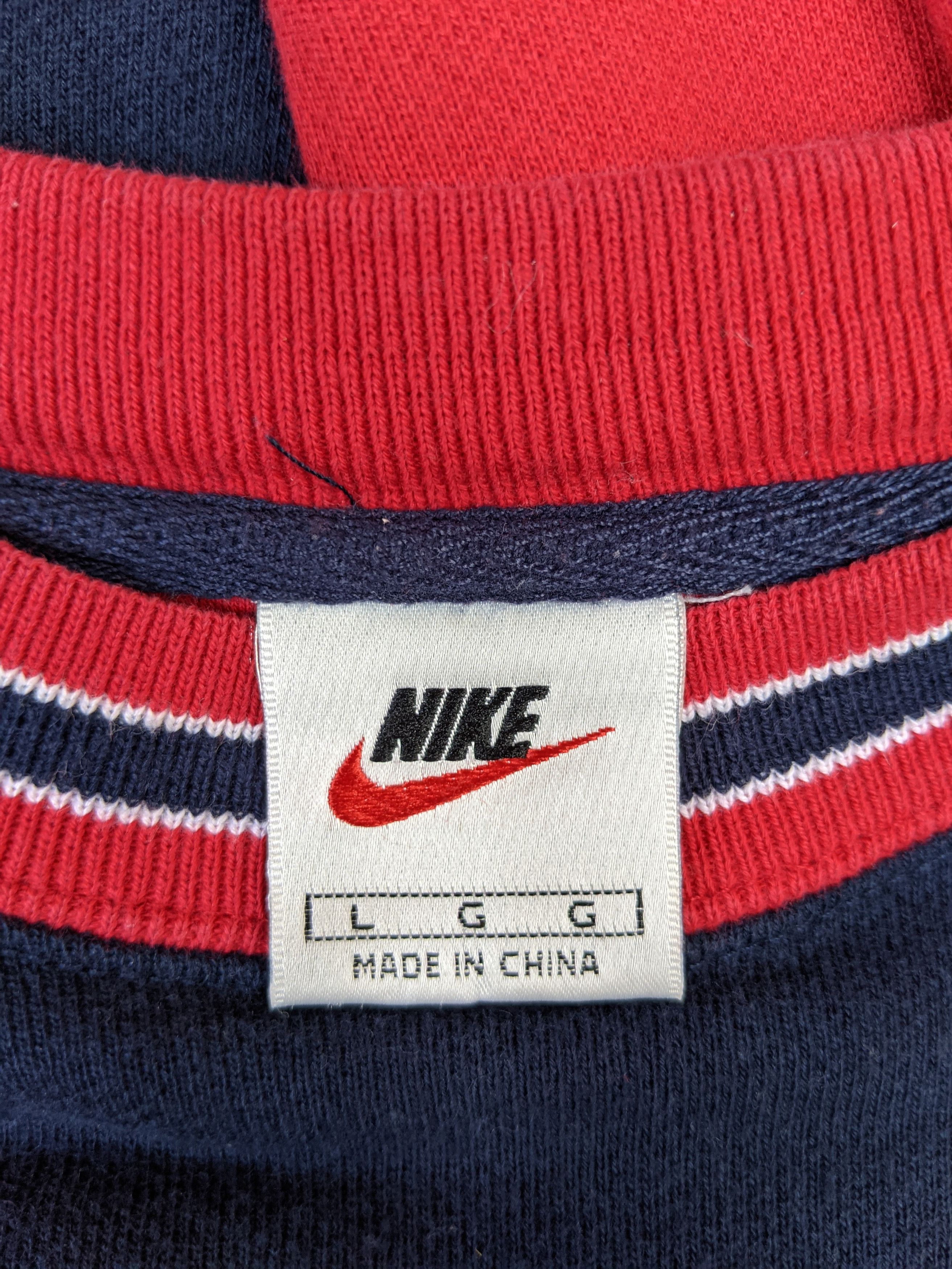 Nike × Vintage Vintage 90s Nike Two Tone Sweatshirt Size US L / EU 52-54 / 3 - 8 Thumbnail