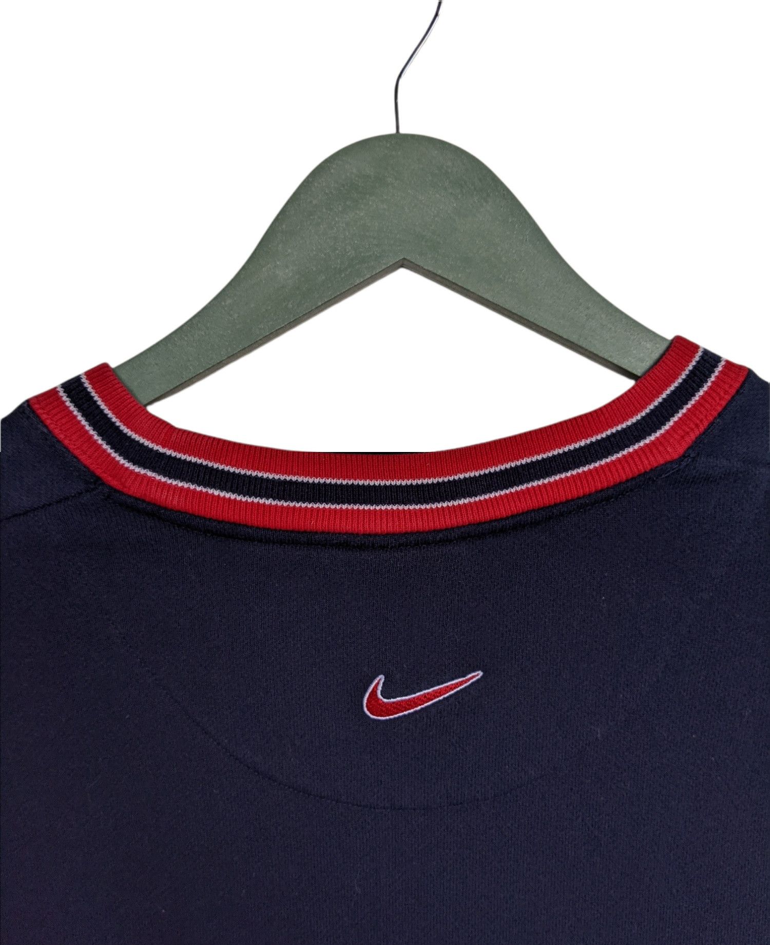 Nike × Vintage Vintage 90s Nike Two Tone Sweatshirt Size US L / EU 52-54 / 3 - 3 Thumbnail