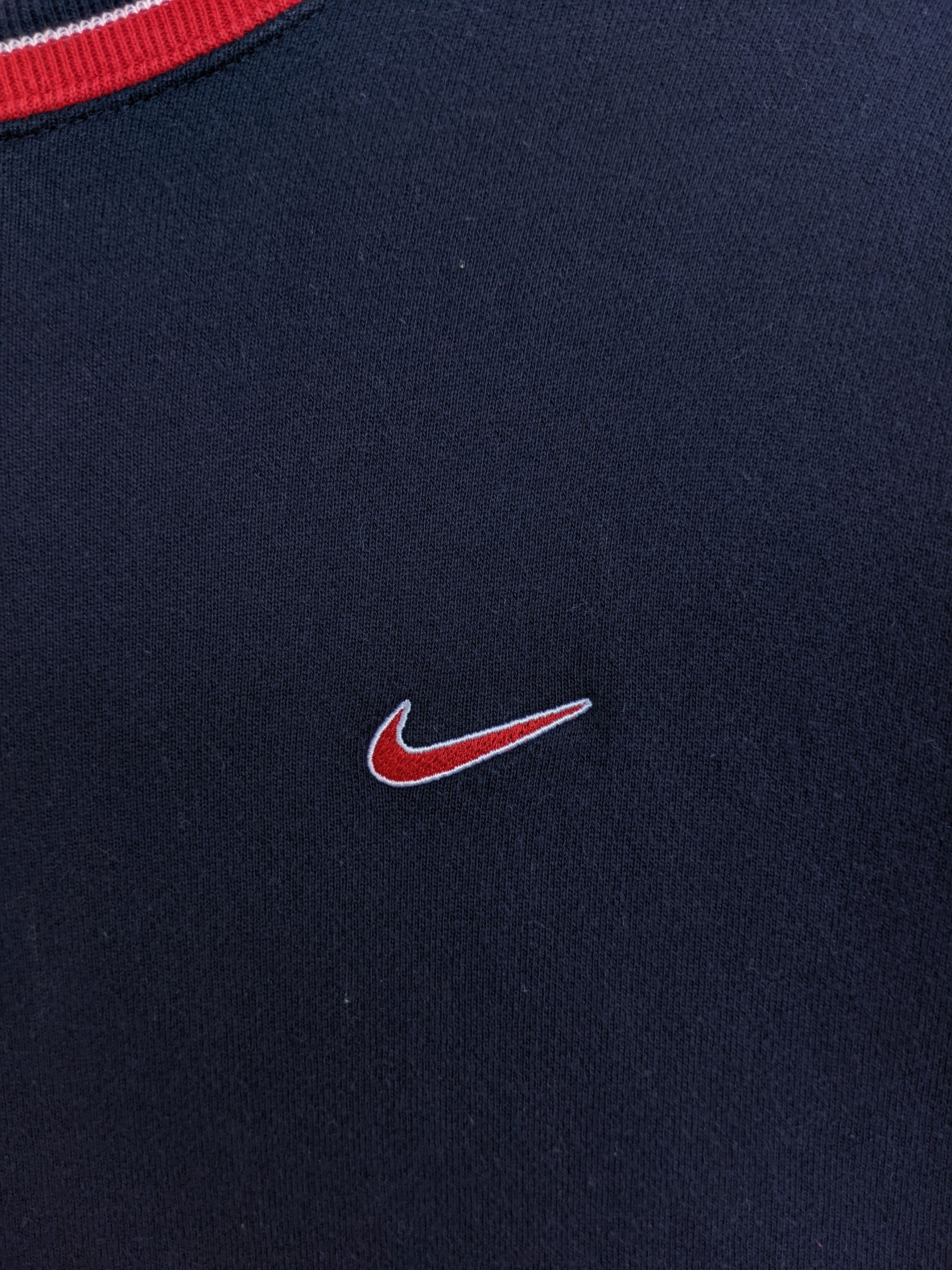 Nike × Vintage Vintage 90s Nike Two Tone Sweatshirt Size US L / EU 52-54 / 3 - 7 Thumbnail