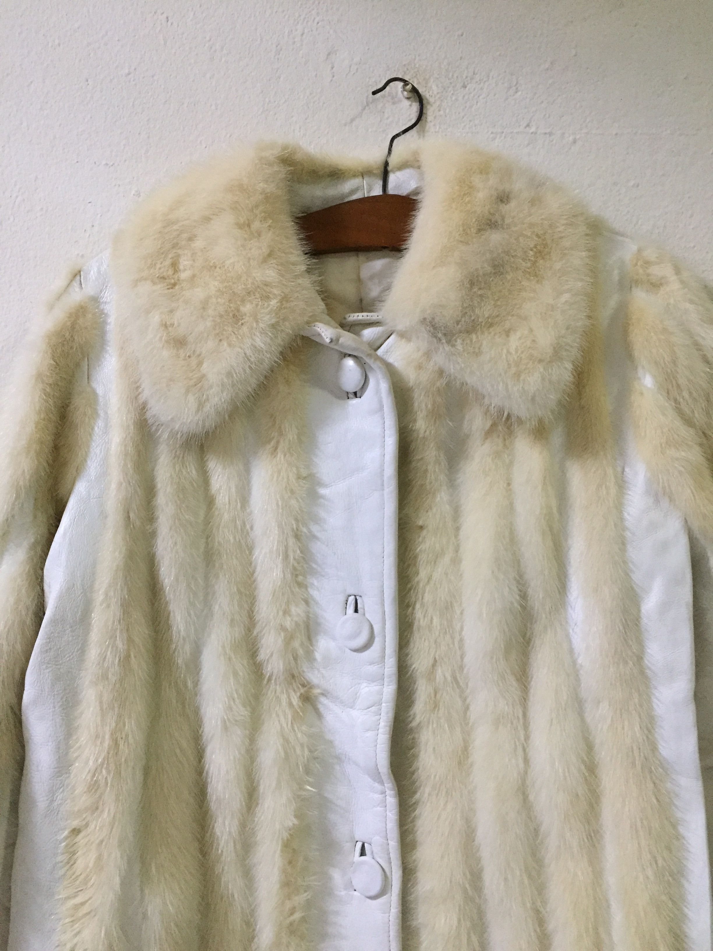 Cesare Attolini Cesare White Leather Jacket Size US M / EU 48-50 / 2 - 4 Thumbnail