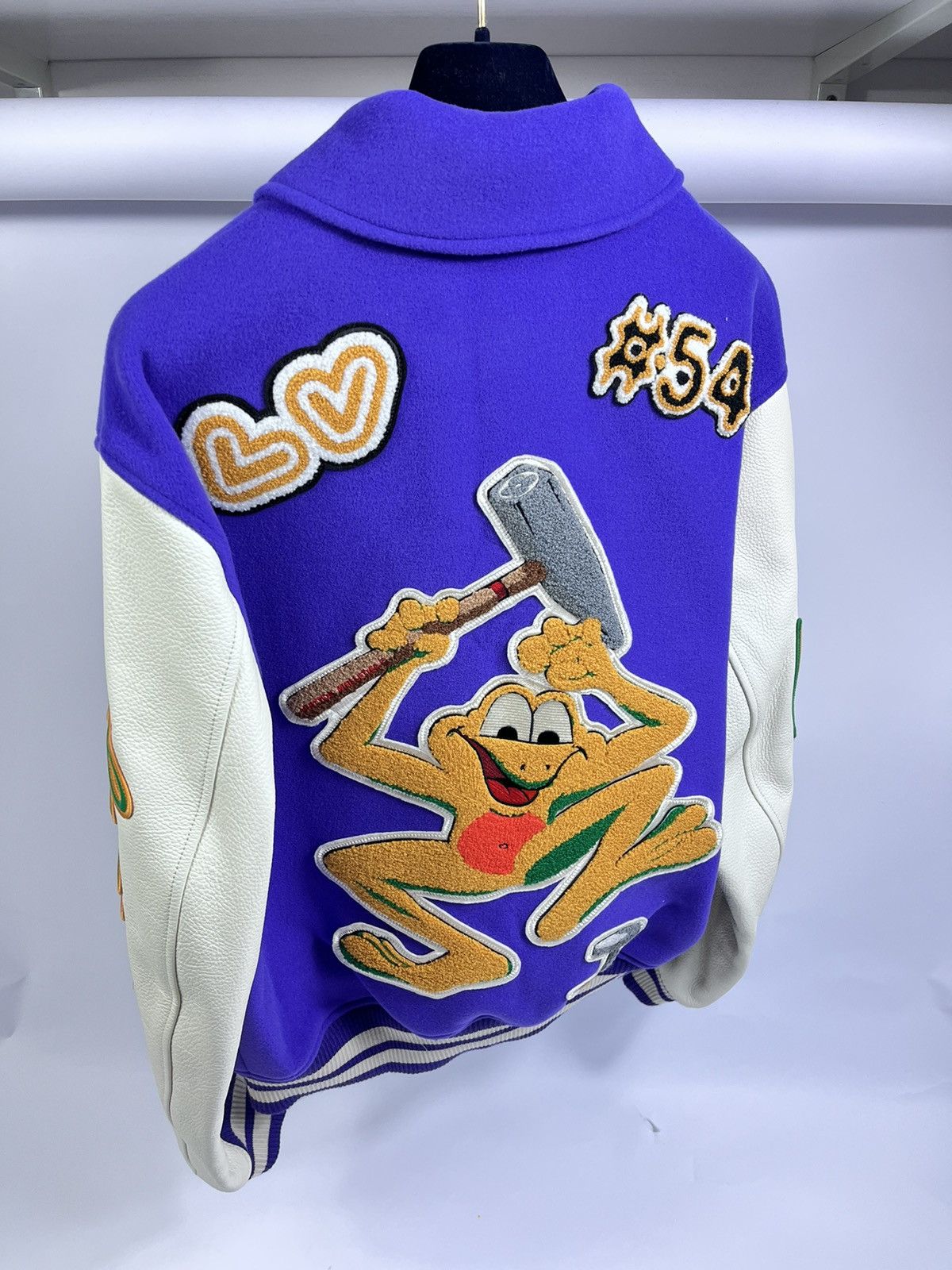 LOUIS VUITTON FROG PURPLE VARSITY JACKET