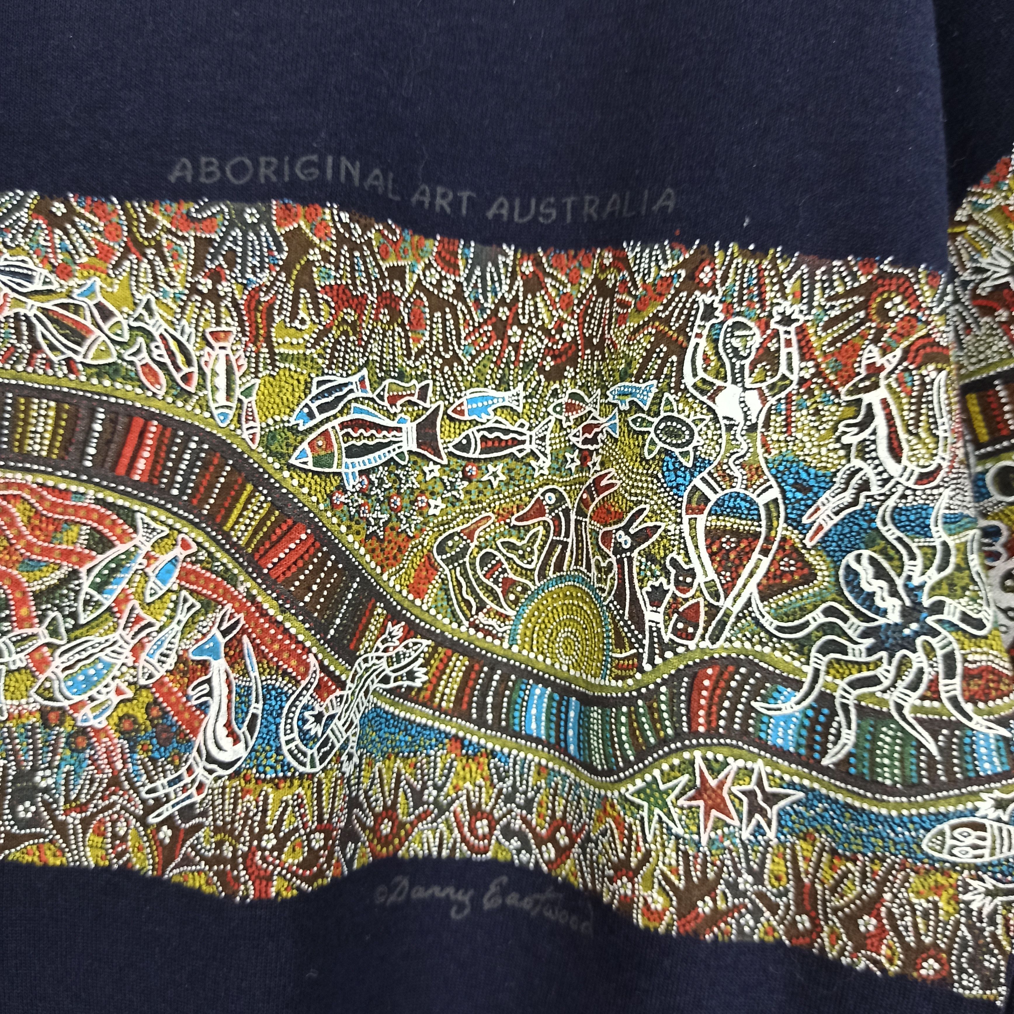 Arts & Science 🔥 Aboriginal Art Australia Rainbow Serpent Danny Eastwood Size US S / EU 44-46 / 1 - 3 Thumbnail