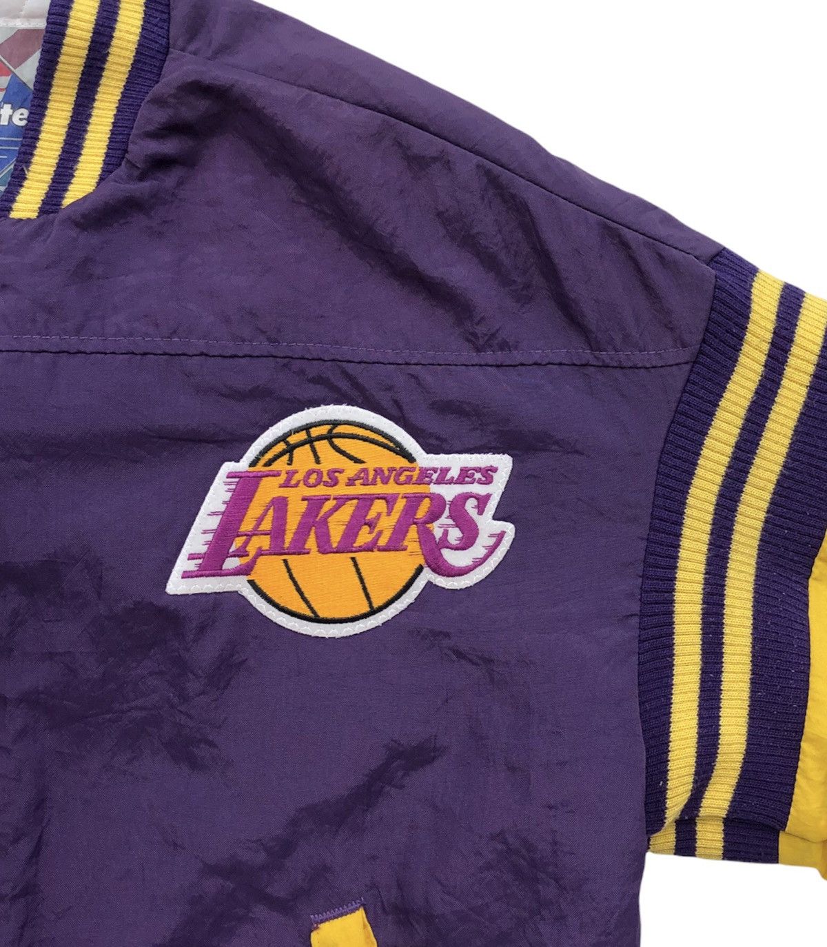 Vintage 🔥Vtg 90s NBA Los Angeles Lakers Swingster Bomber Jacket Size US M / EU 48-50 / 2 - 6 Thumbnail