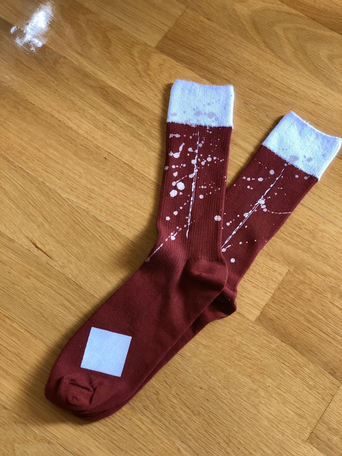 A-COLD-WALL* A Cold Wall ACW* paint splatter signature bicolor socks Size ONE SIZE - 2 Thumbnail