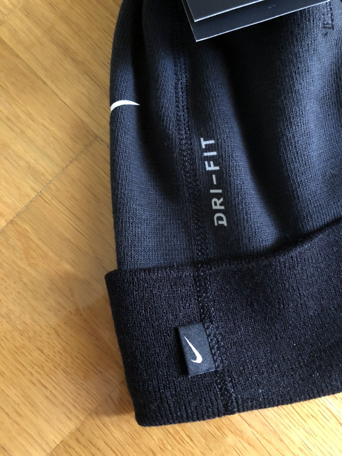 Nike Nike Black Dri-fit Big Swoosh flex beanie similar to Stussy Size ONE SIZE - 3 Thumbnail