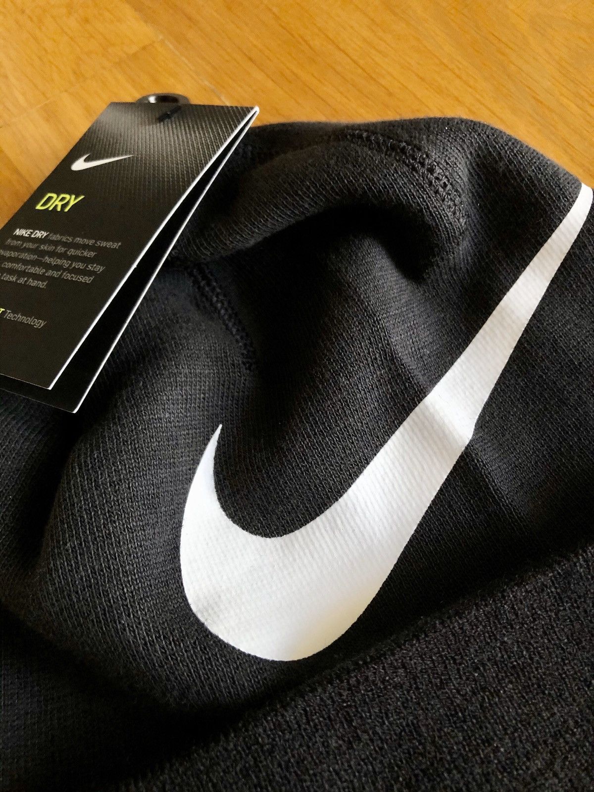 Nike Nike Black Dri-fit Big Swoosh flex beanie similar to Stussy Size ONE SIZE - 2 Thumbnail