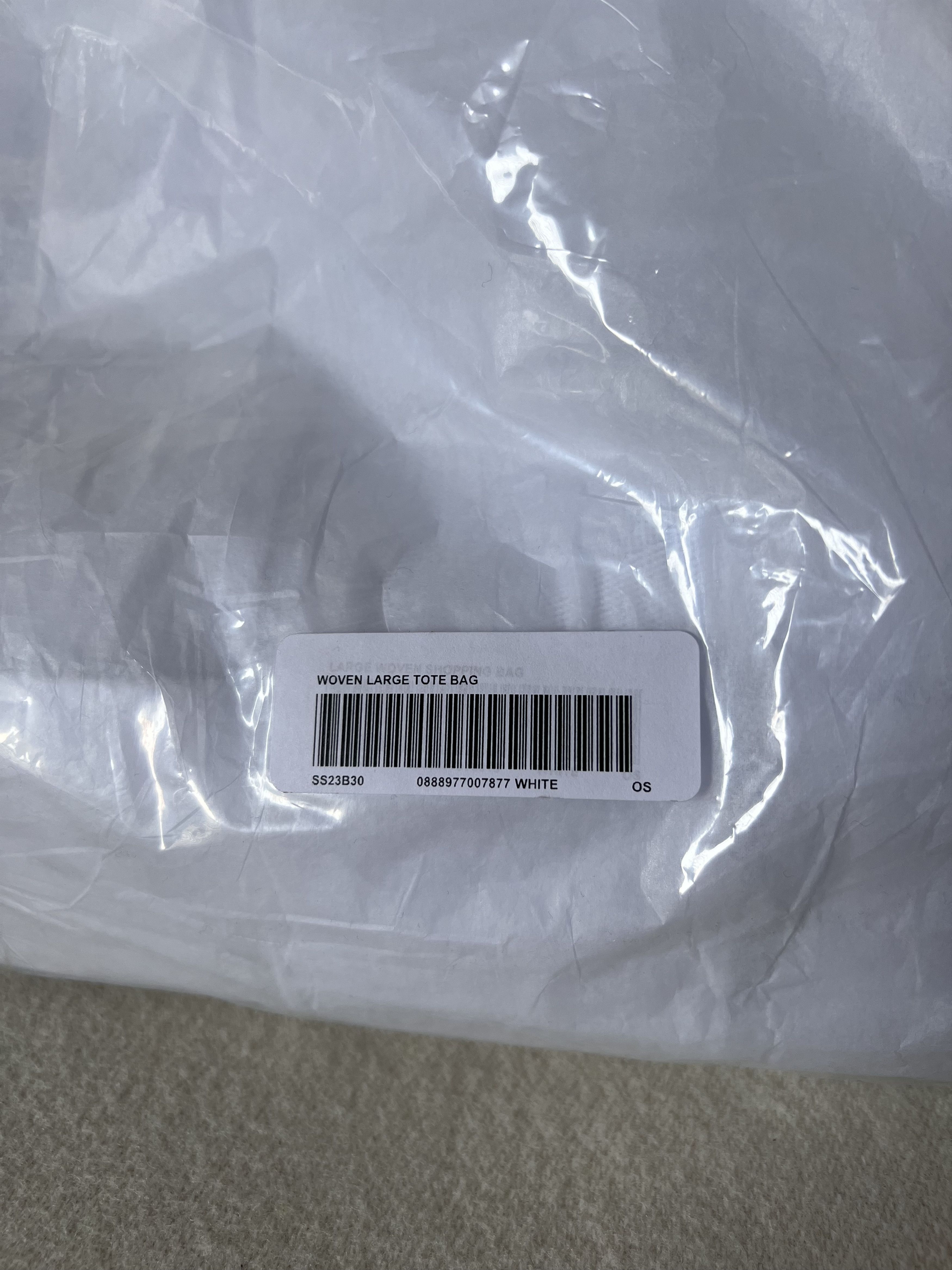 Supreme Supreme Woven Tote Bag in White Size ONE SIZE - 3 Thumbnail