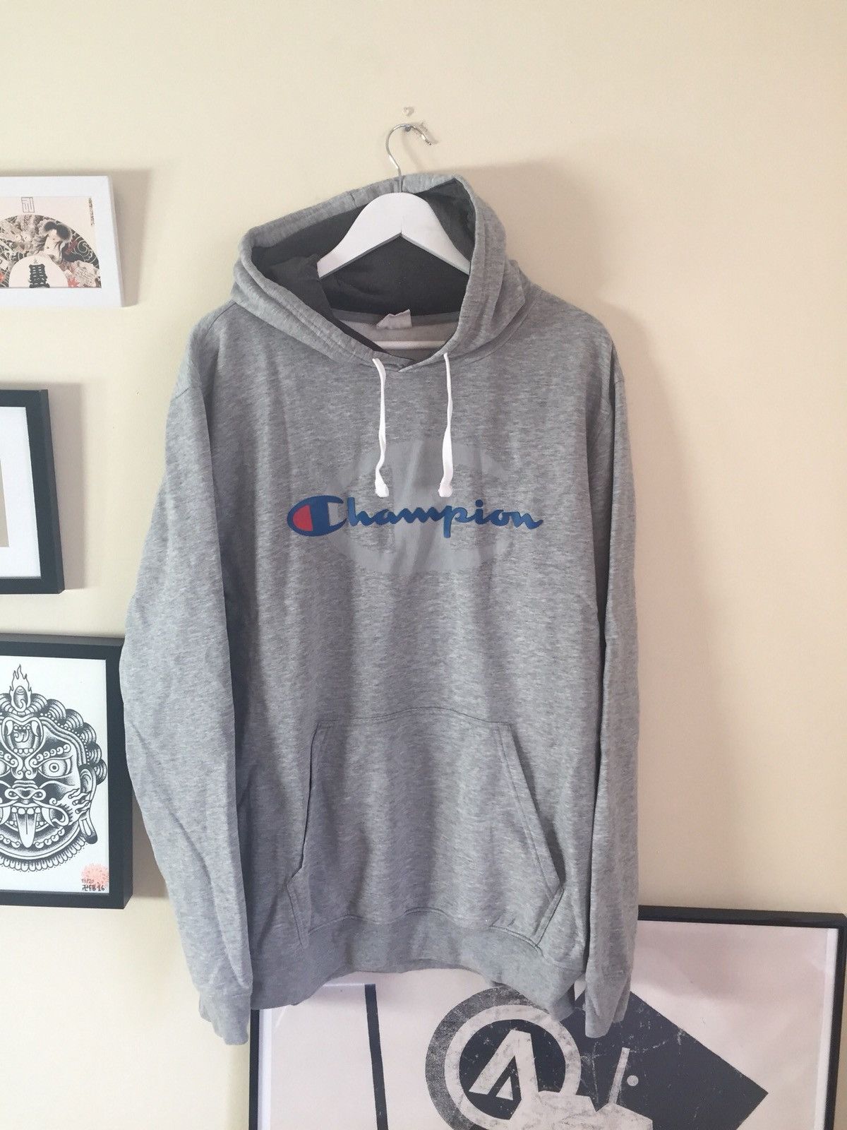 Champions Oversized Fleeced Grey Hoodie