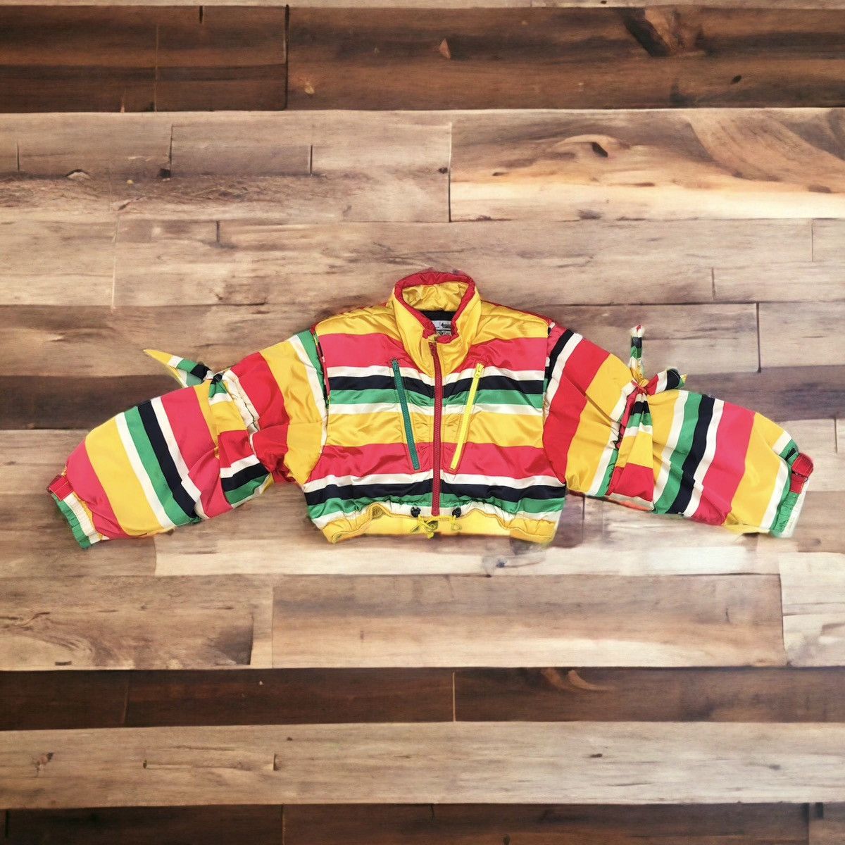 Vintage Made By Creation Gagan-Do Half Multi Coloured Ski Jacket Size M / US 6-8 / IT 42-44 - 3 Thumbnail